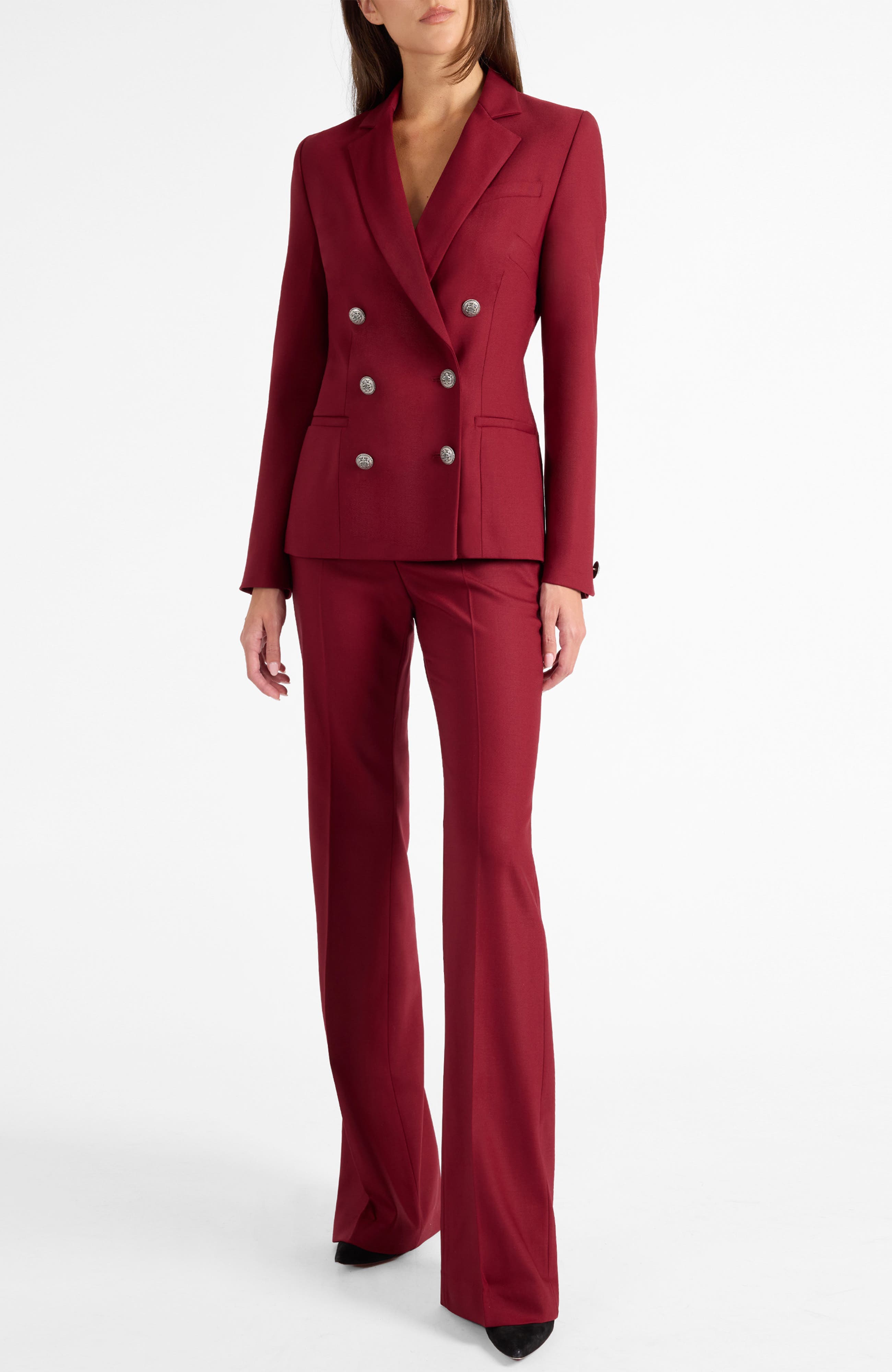 Quinn Double Breasted Jacket in Lightweight Virgin Wool Stretch - image 2