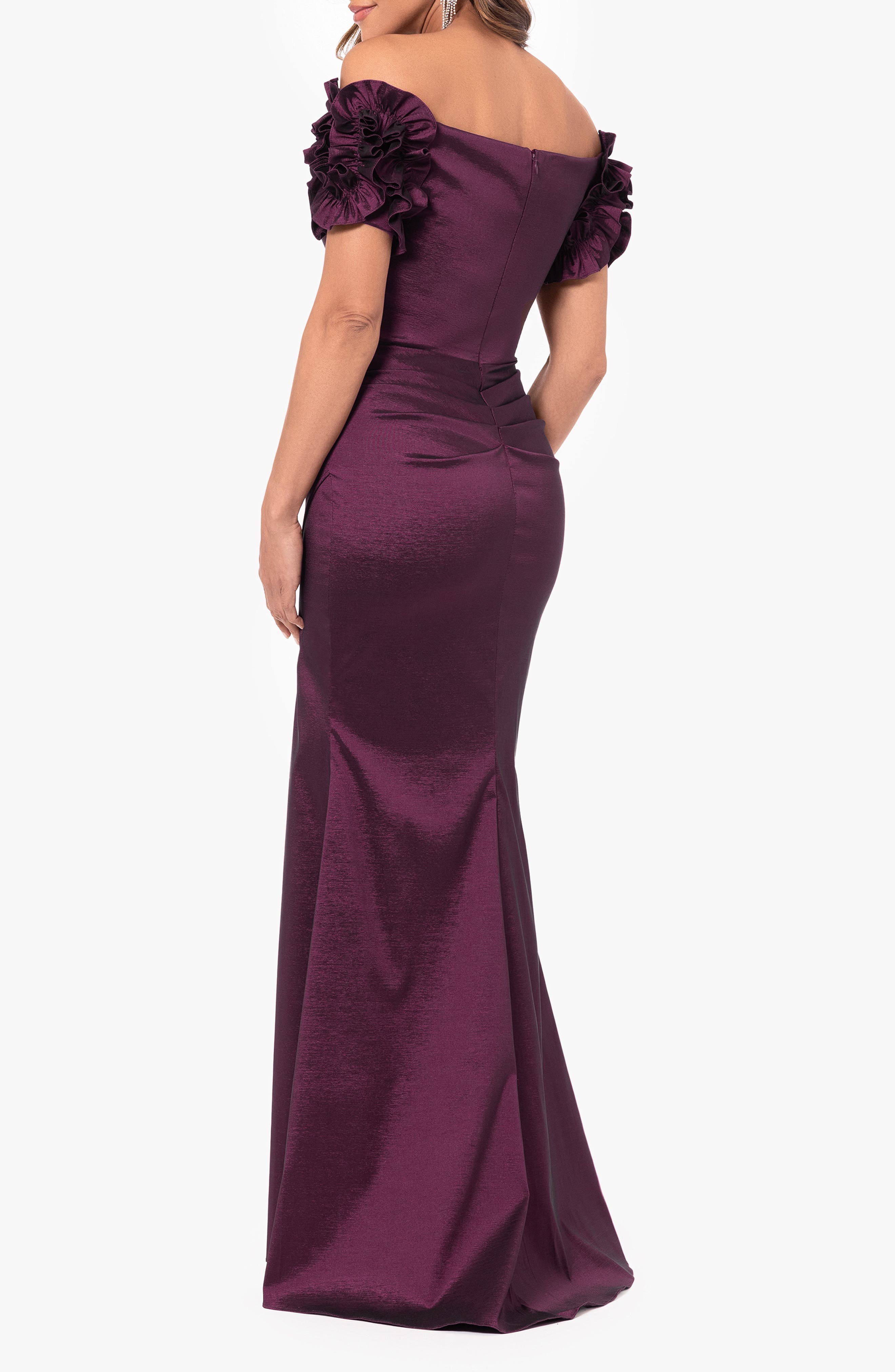 Off the Shoulder Taffeta Sheath Gown - image 2