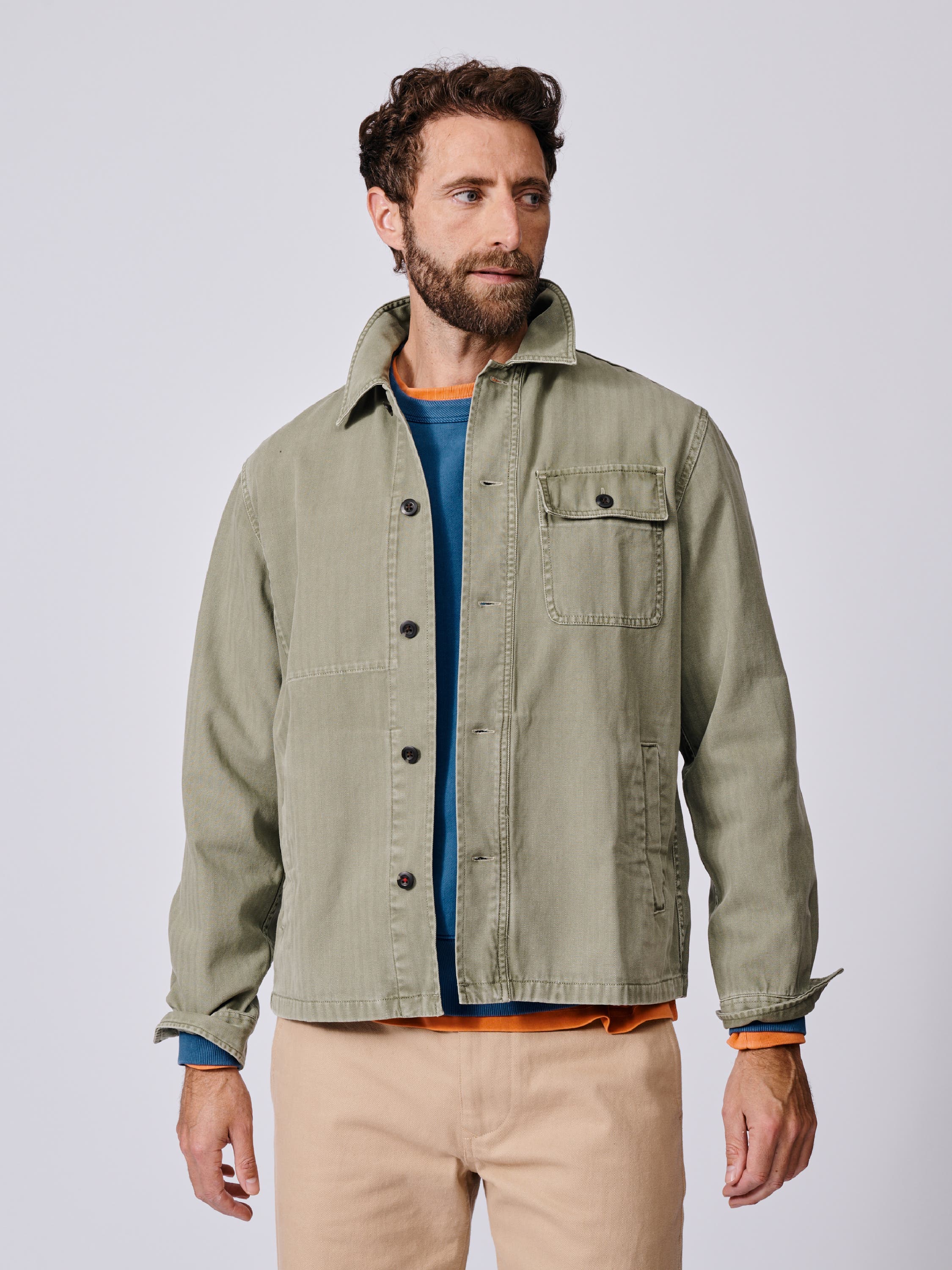 Dowse Long Sleeve Relaxed Worker Jacket - image 1