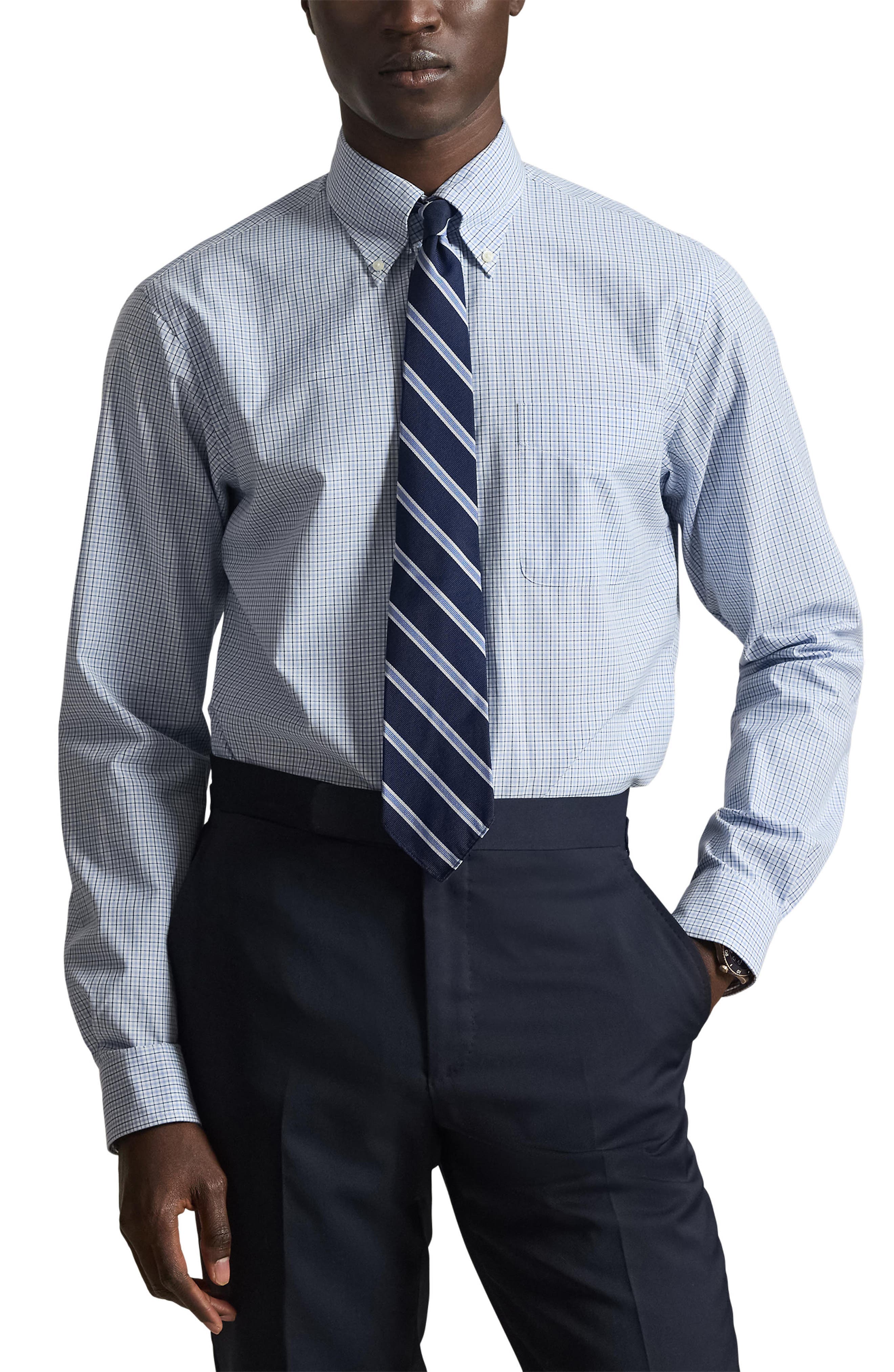 Classic Fit Check Cotton Poplin Button-Down Shirt - image 1