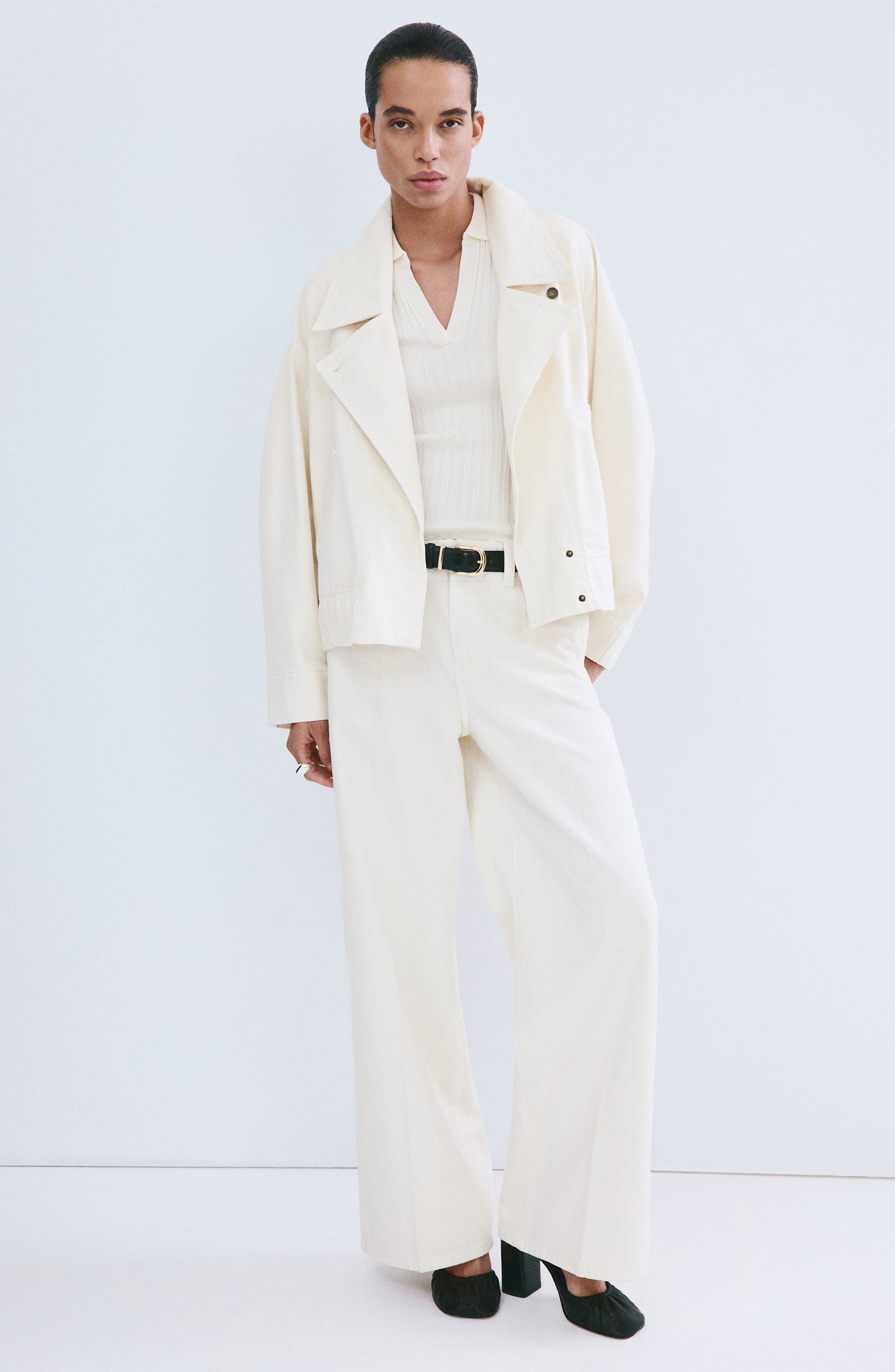 Belted Denim Trench Coat - image 2