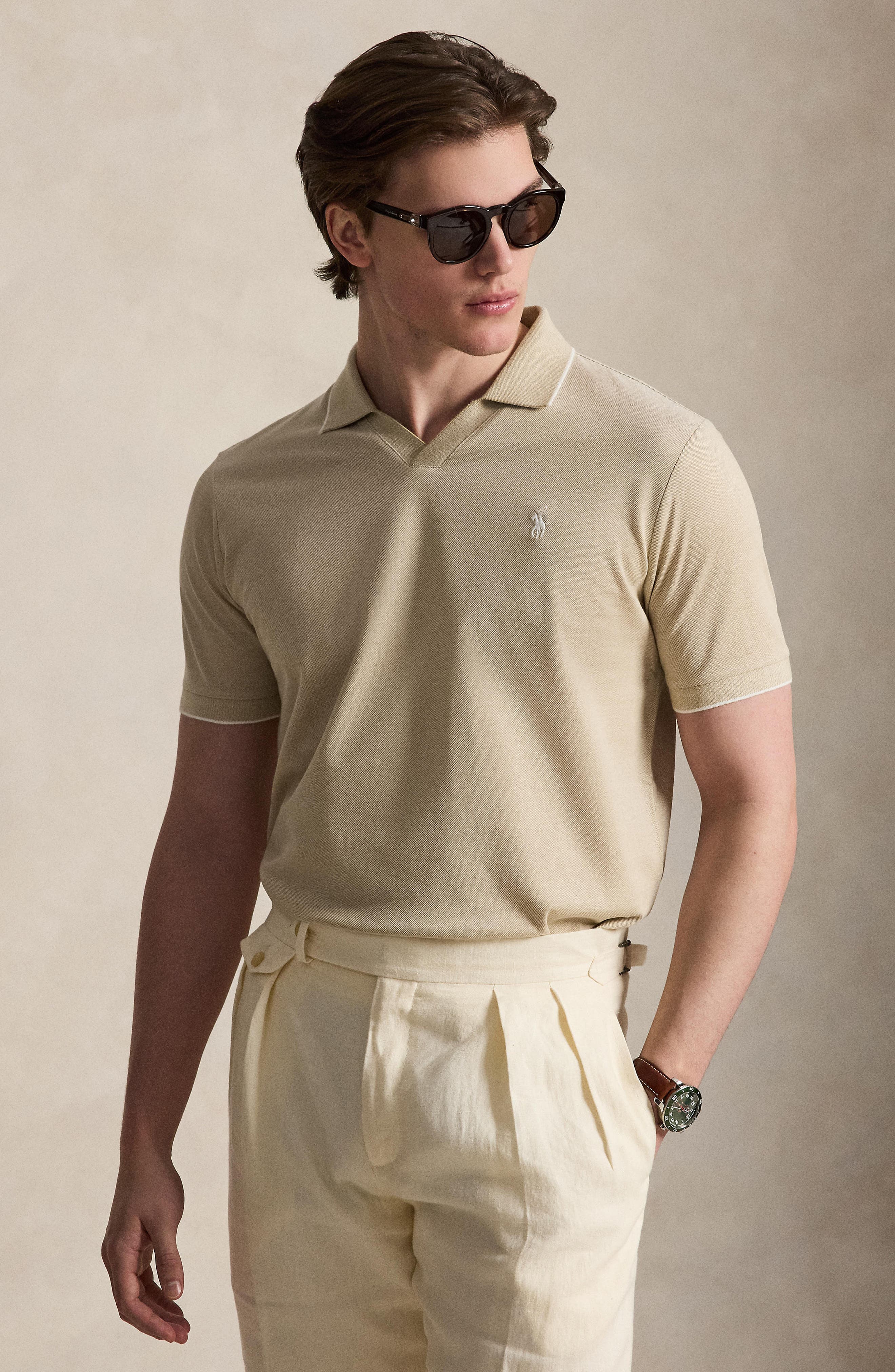 Jacquard Mesh Polo Shirt - image 2