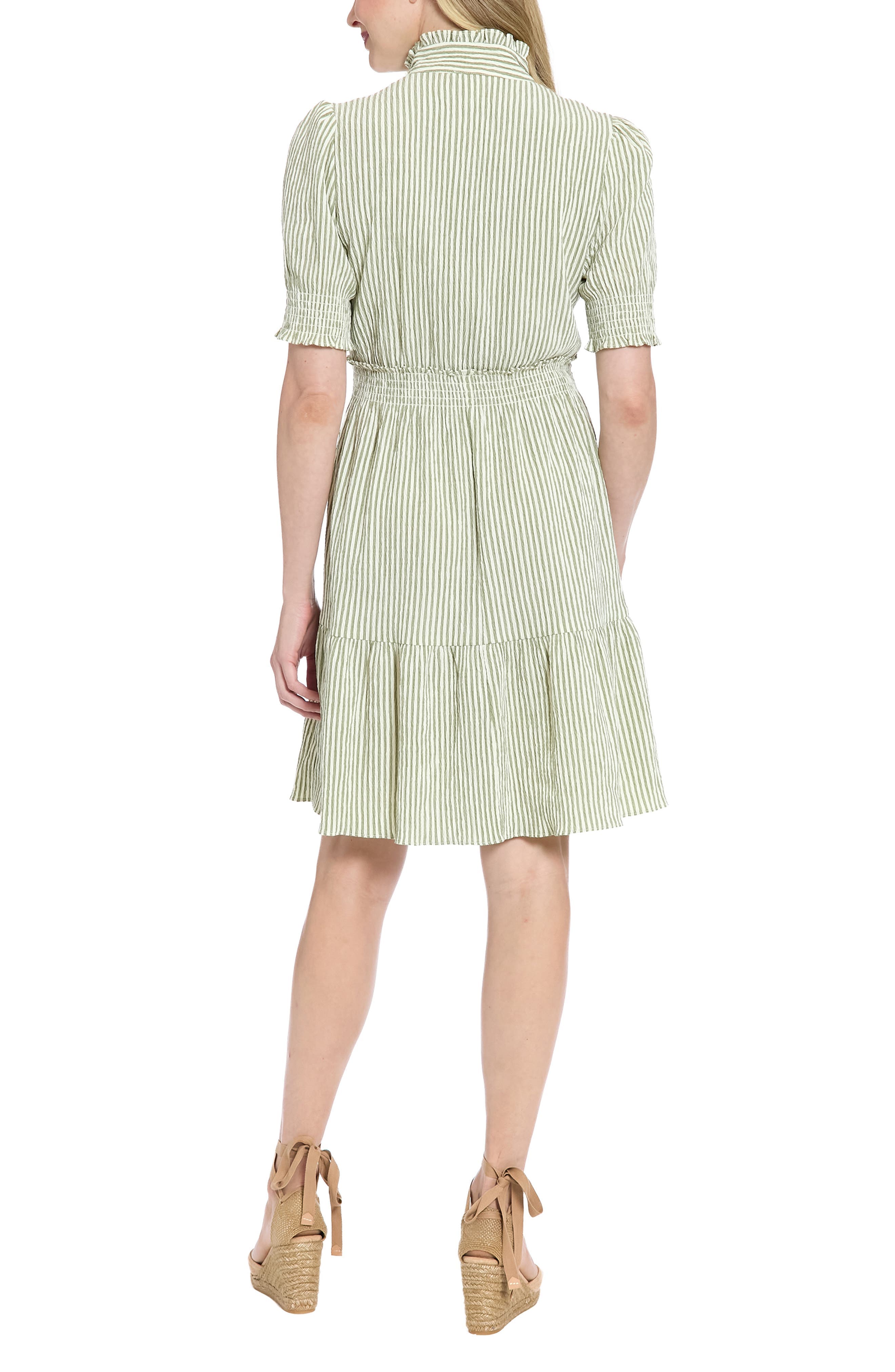 Puff Sleeve Smocked Dress - image 2