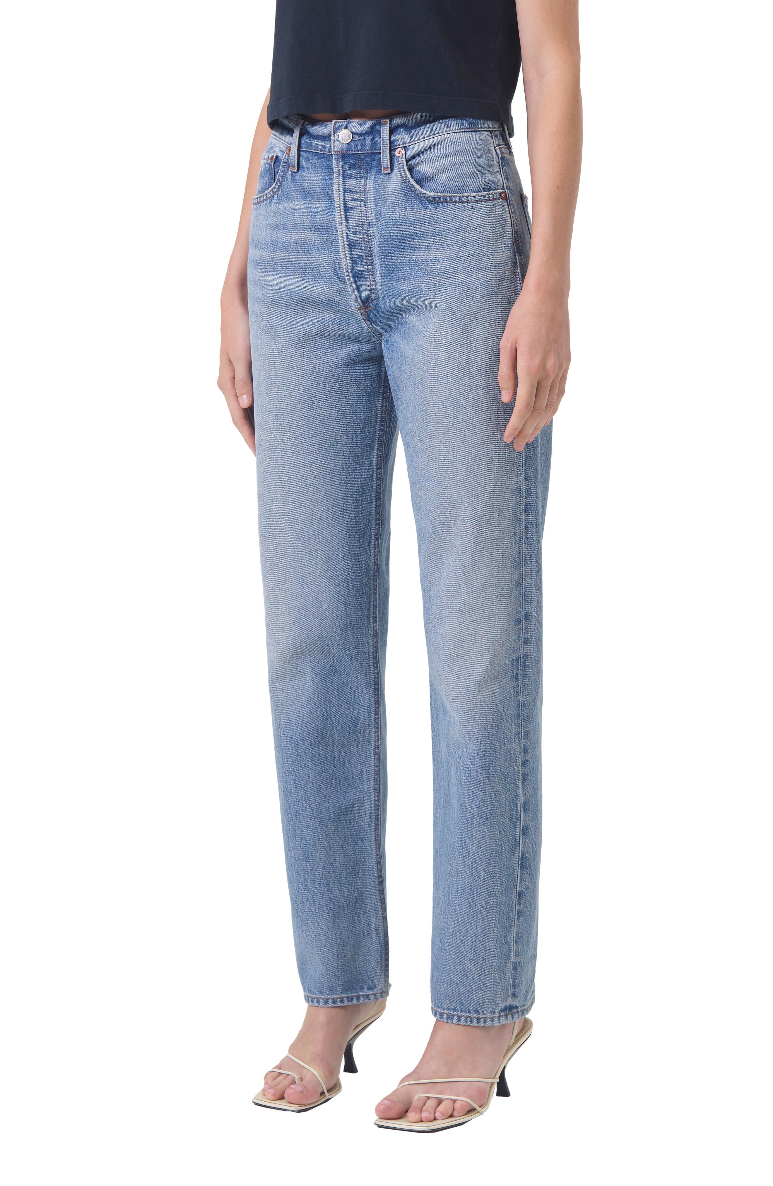 '90s Pinch Waist High Waist Straight Leg Jeans - image 1