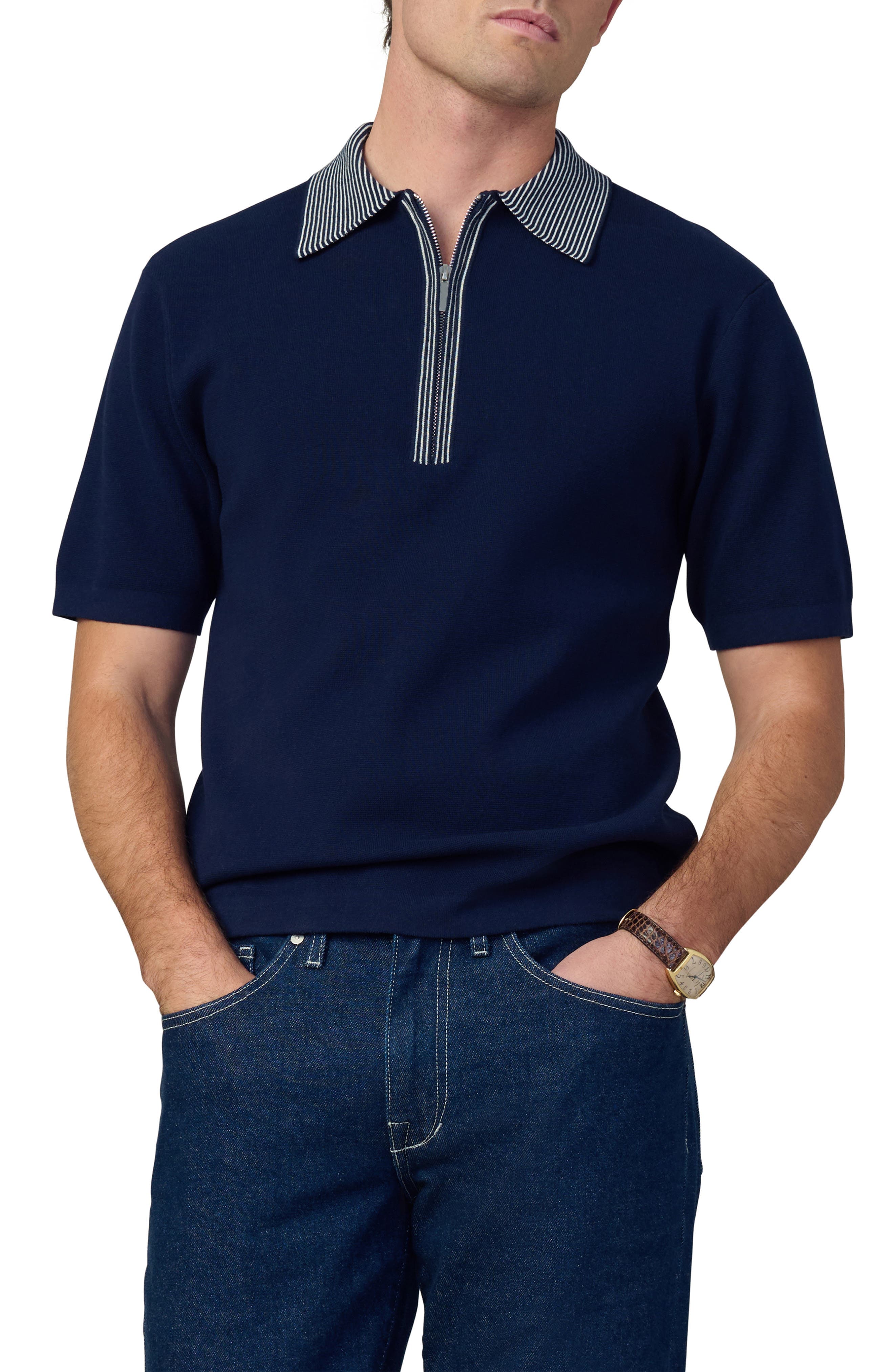 Retro Quarter Zip Polo - image 1