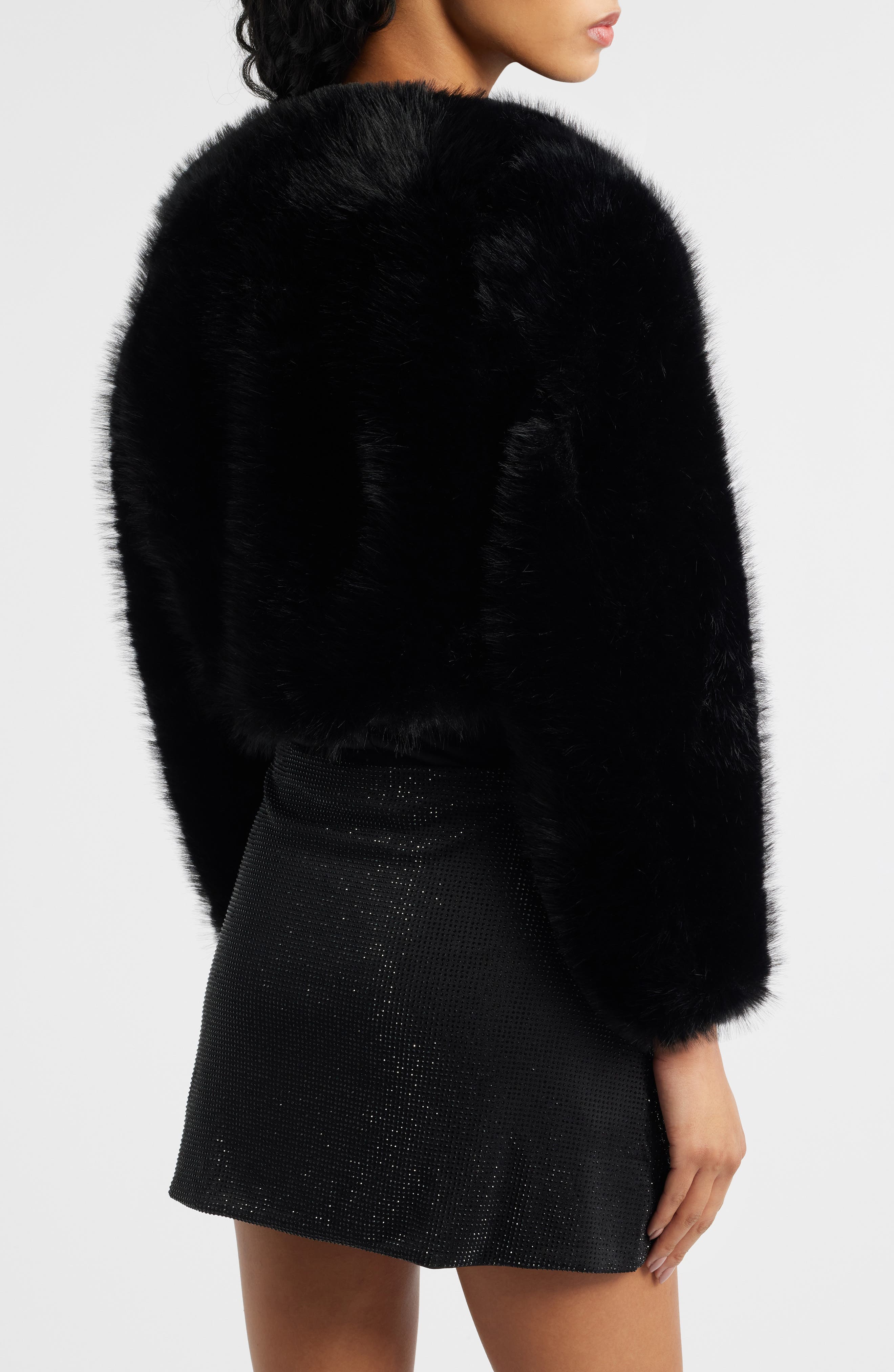 Faux Fur Crop Jacket - image 2