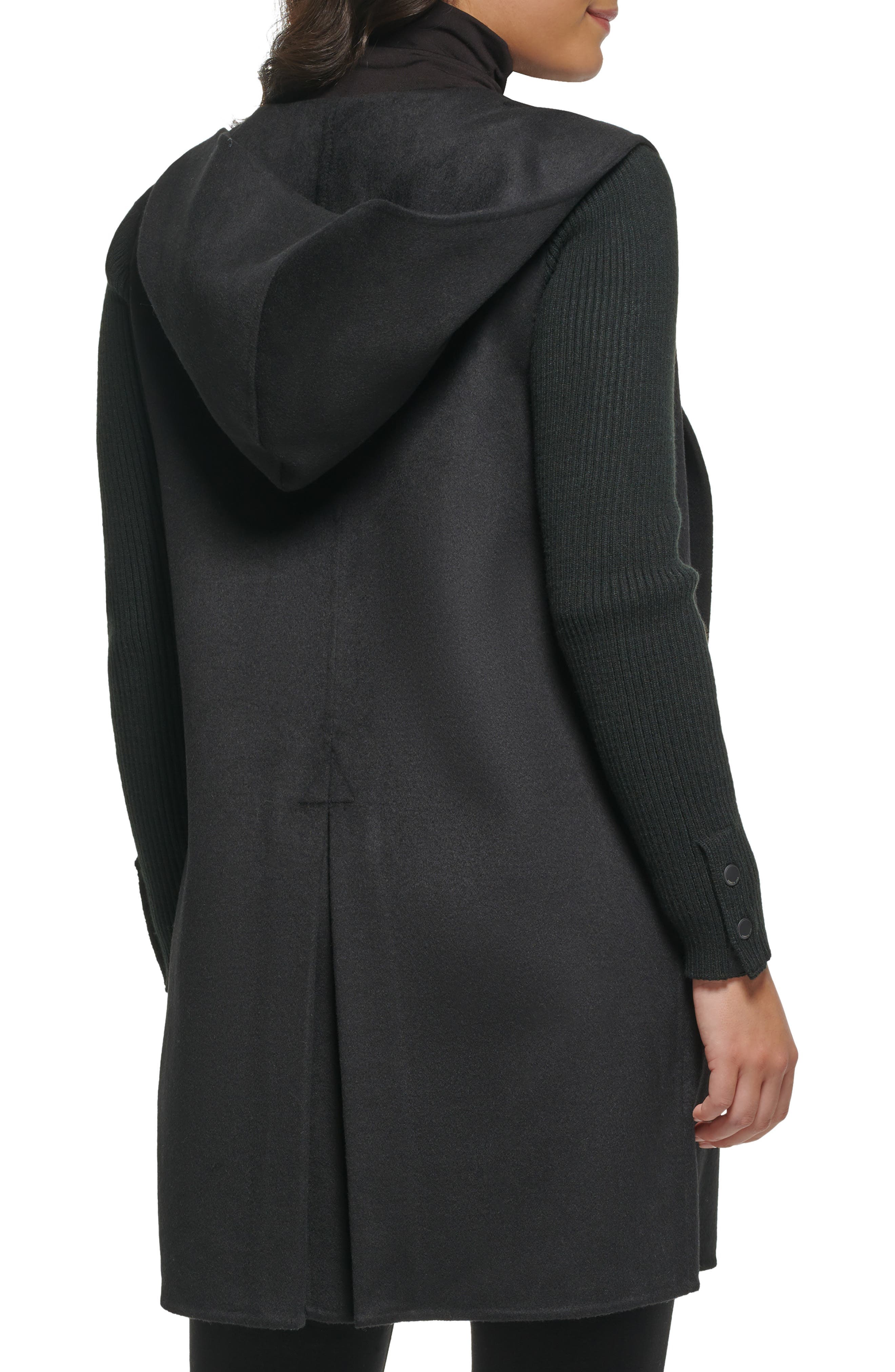 Double Face Wool Blend Hooded Coat - image 2