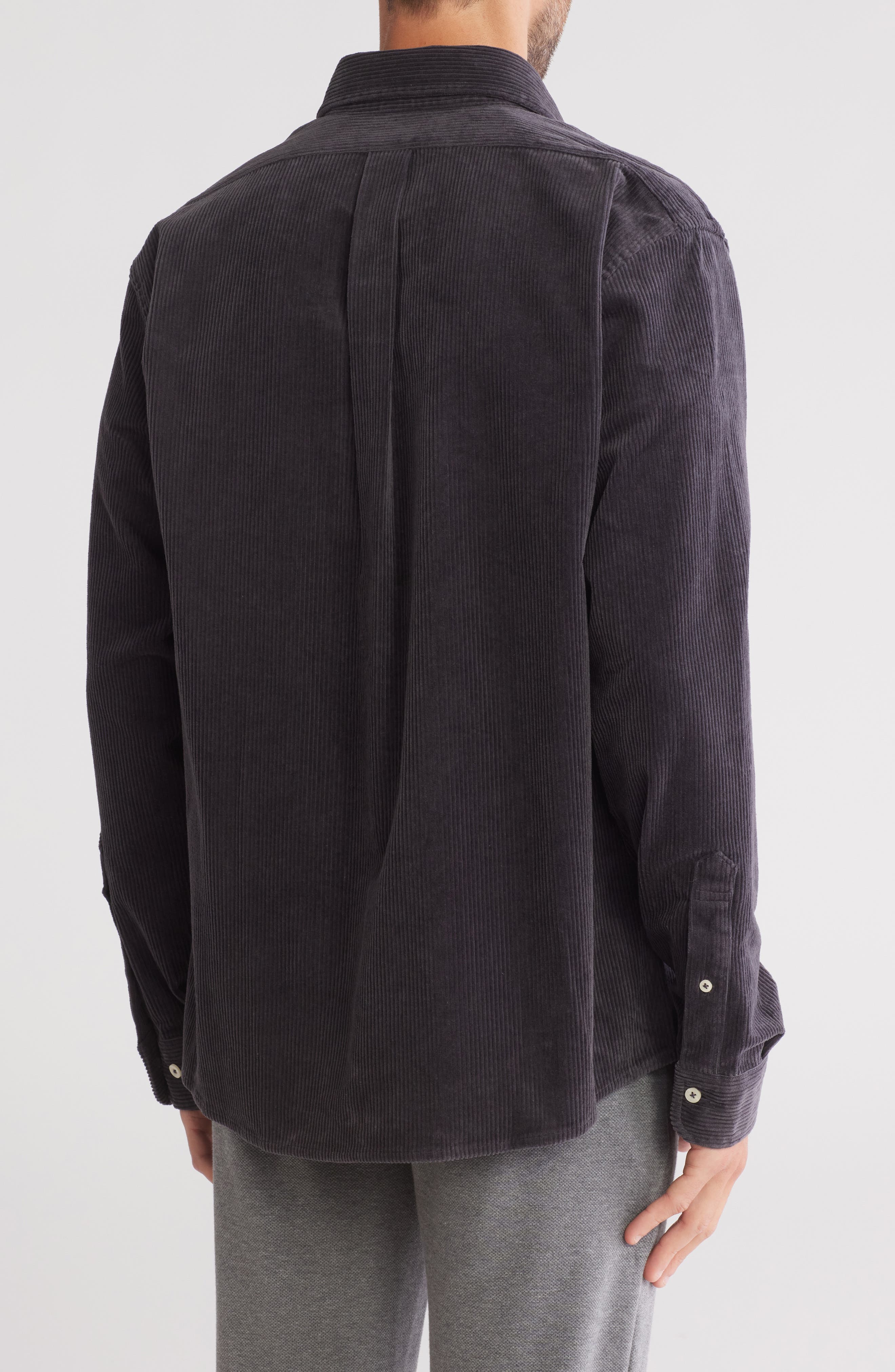 Corduroy Long Sleeve Button-Down Shirt - image 2