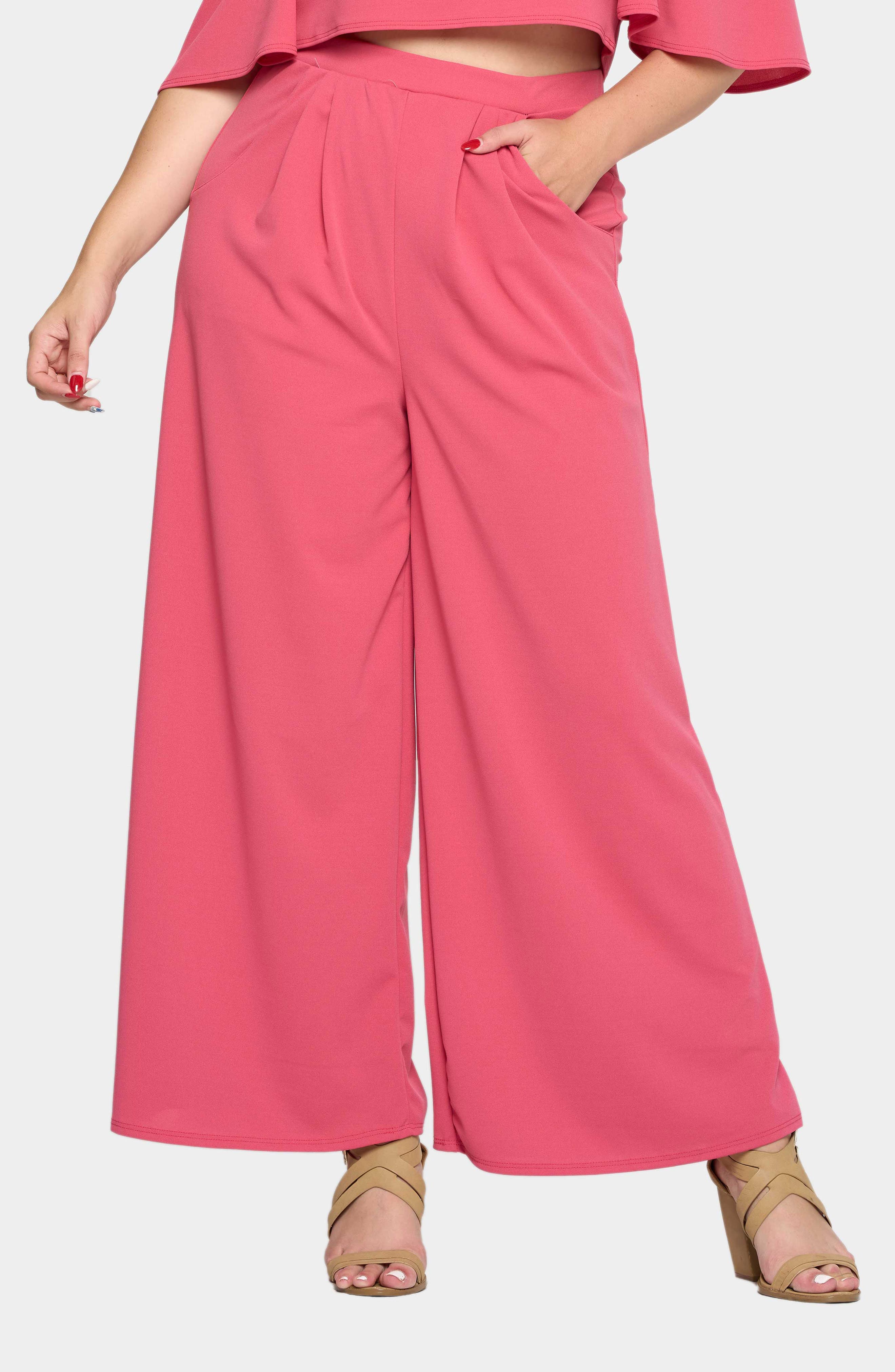 Rachel Pocket High Waist Wide Leg Pants - image 1