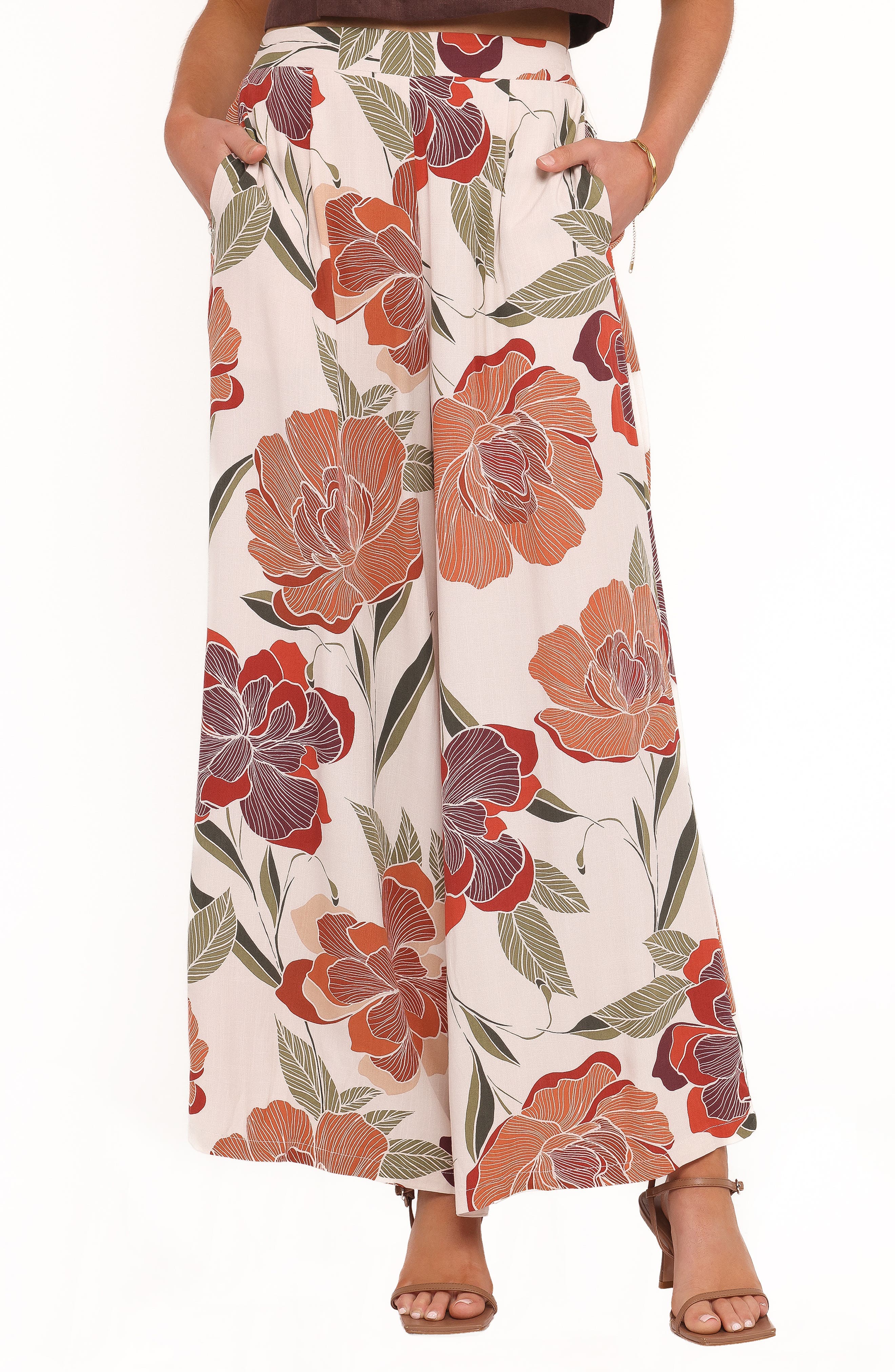 Bertha Floral Print Wide Leg Pants - image 1