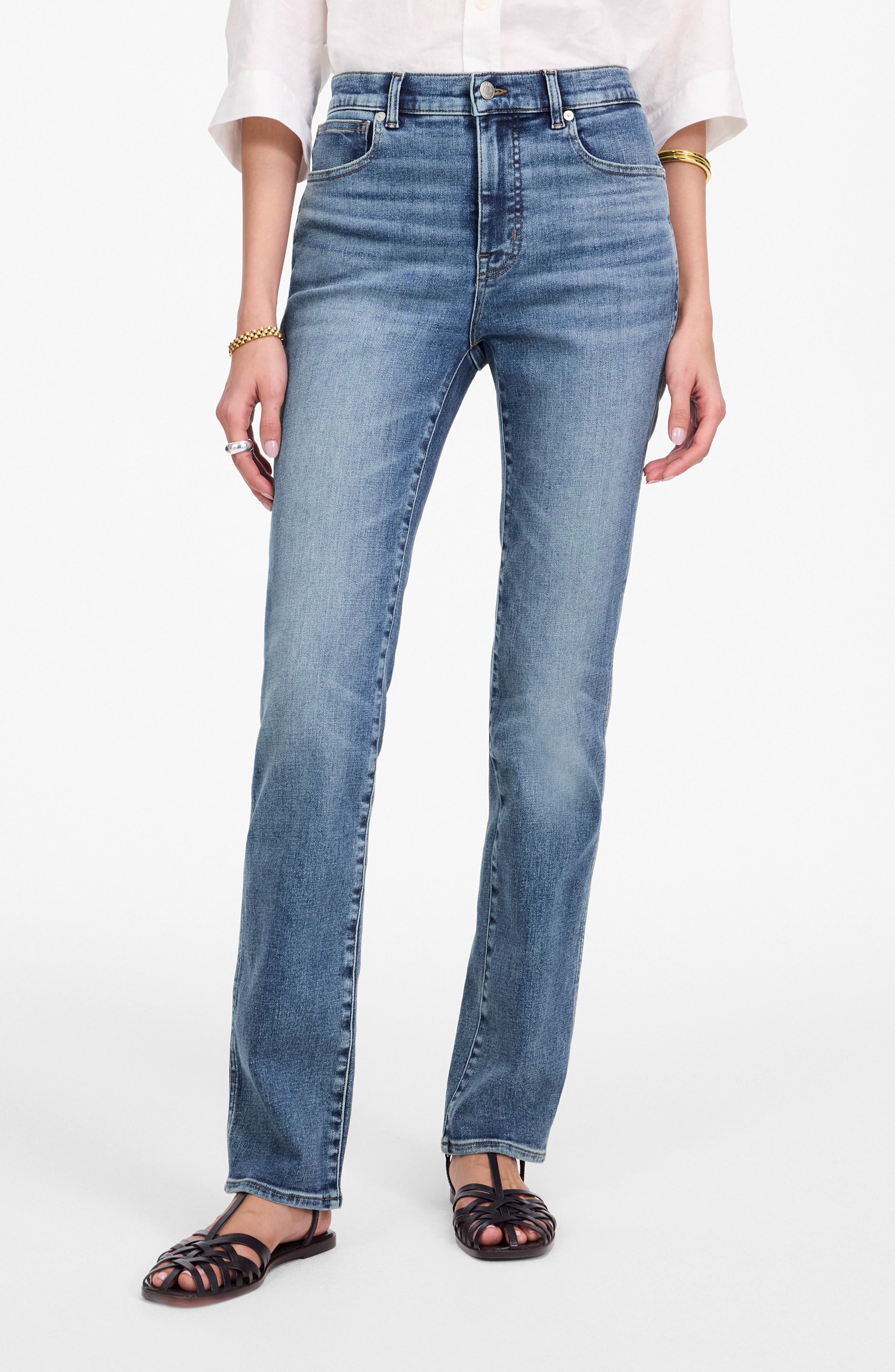 High Waist Stovepipe Jeans - image 1