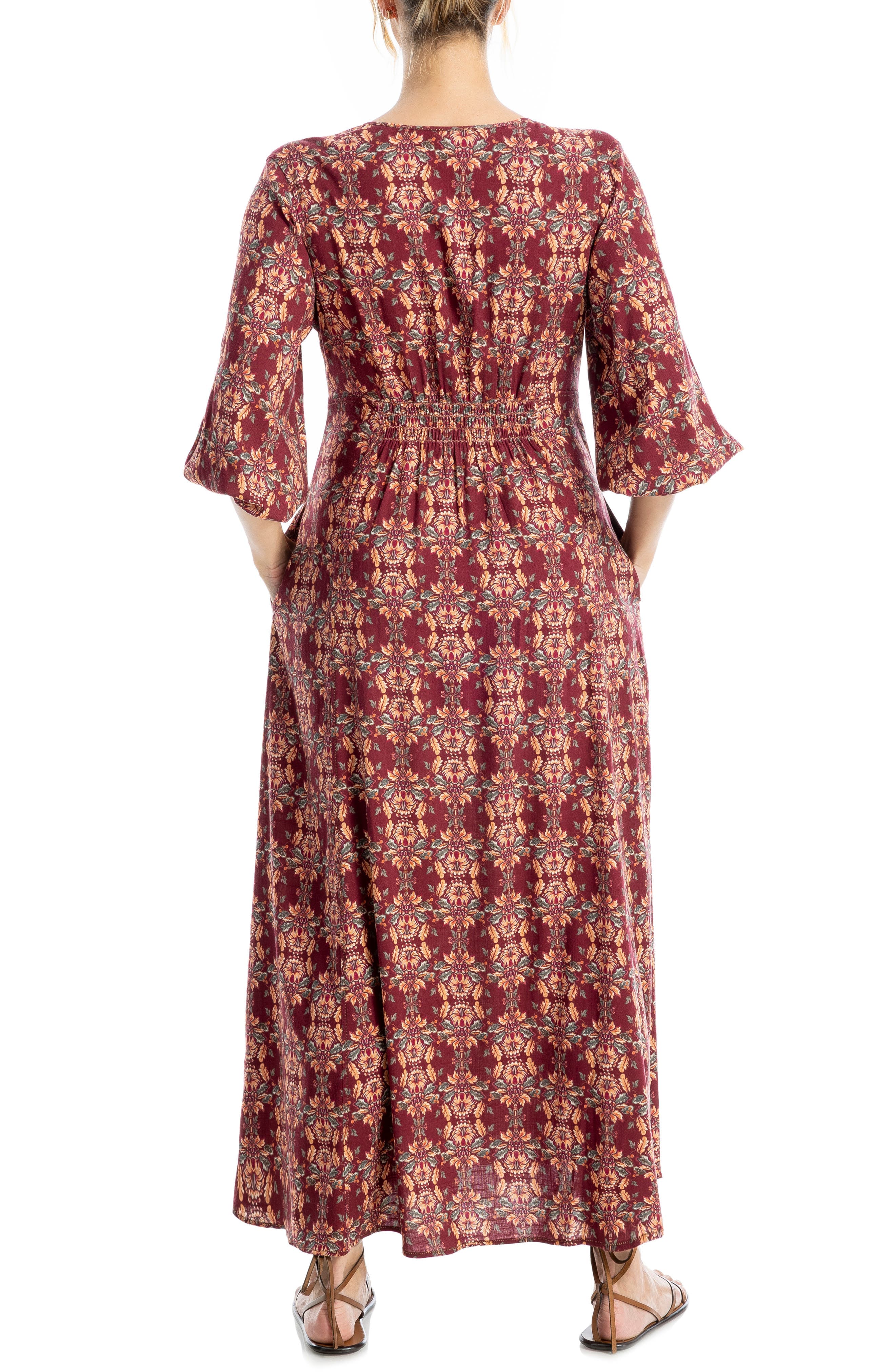 Three-Quarter Sleeve Maxi Dress - image 4