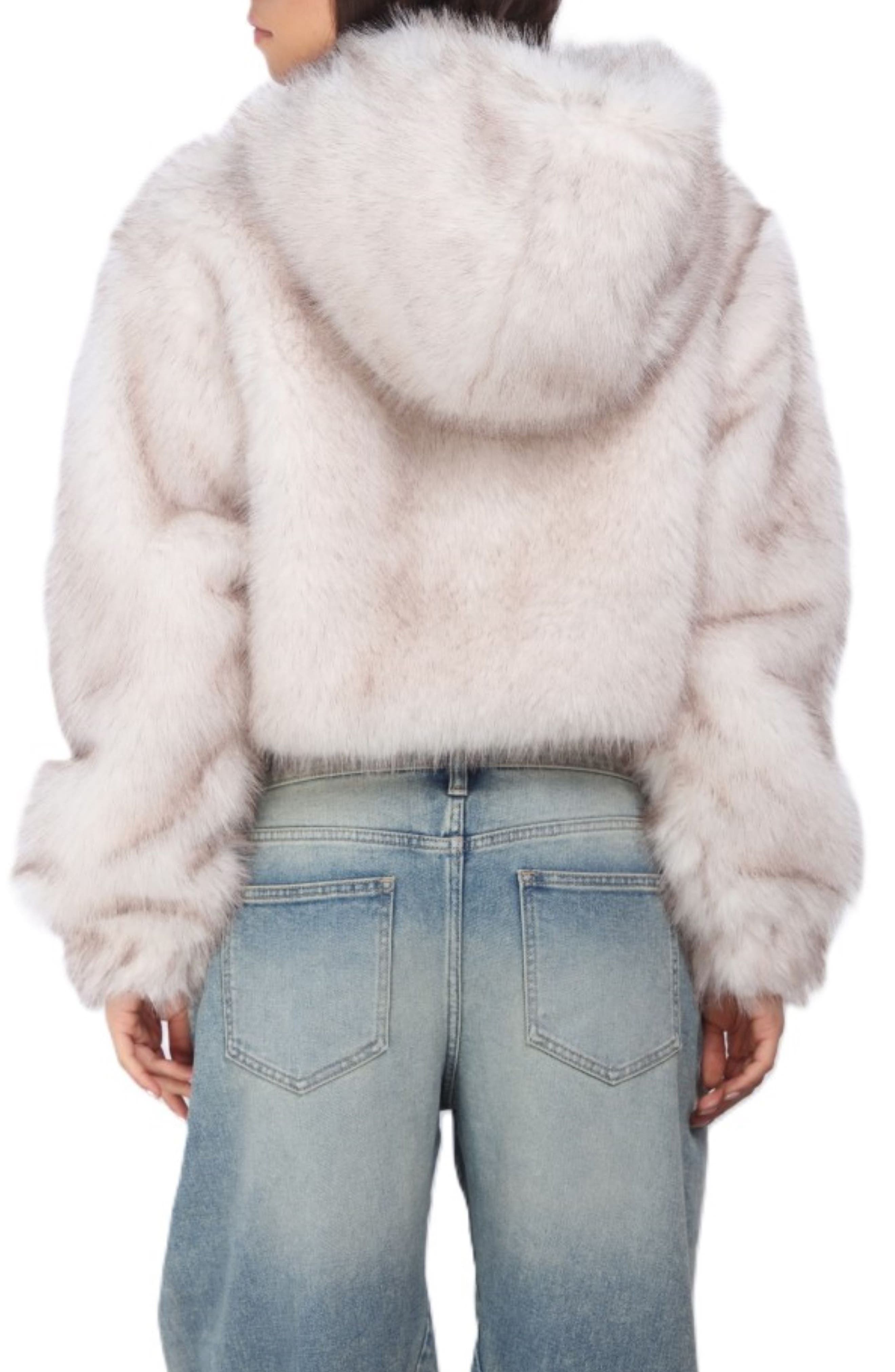 Frosted Faux Fur Hoodie - image 2