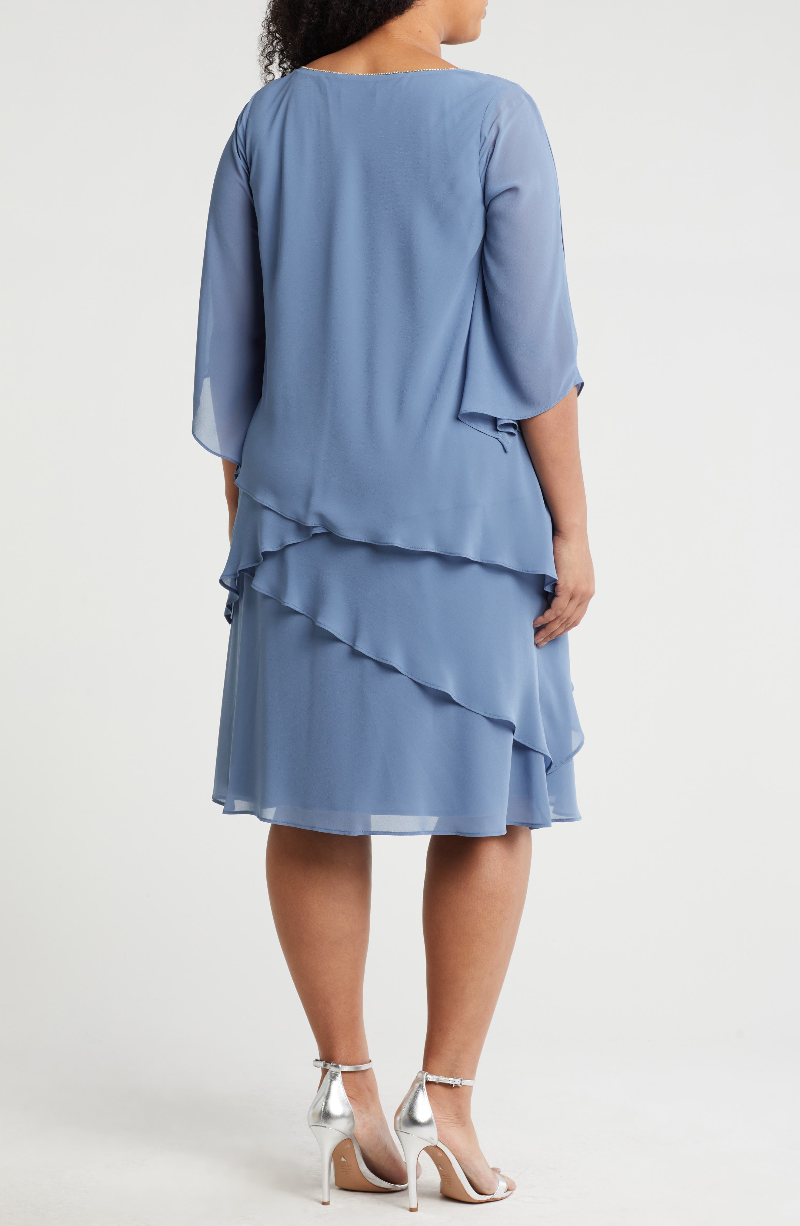 Chiffon Tiered Cutaway Dress - image 2