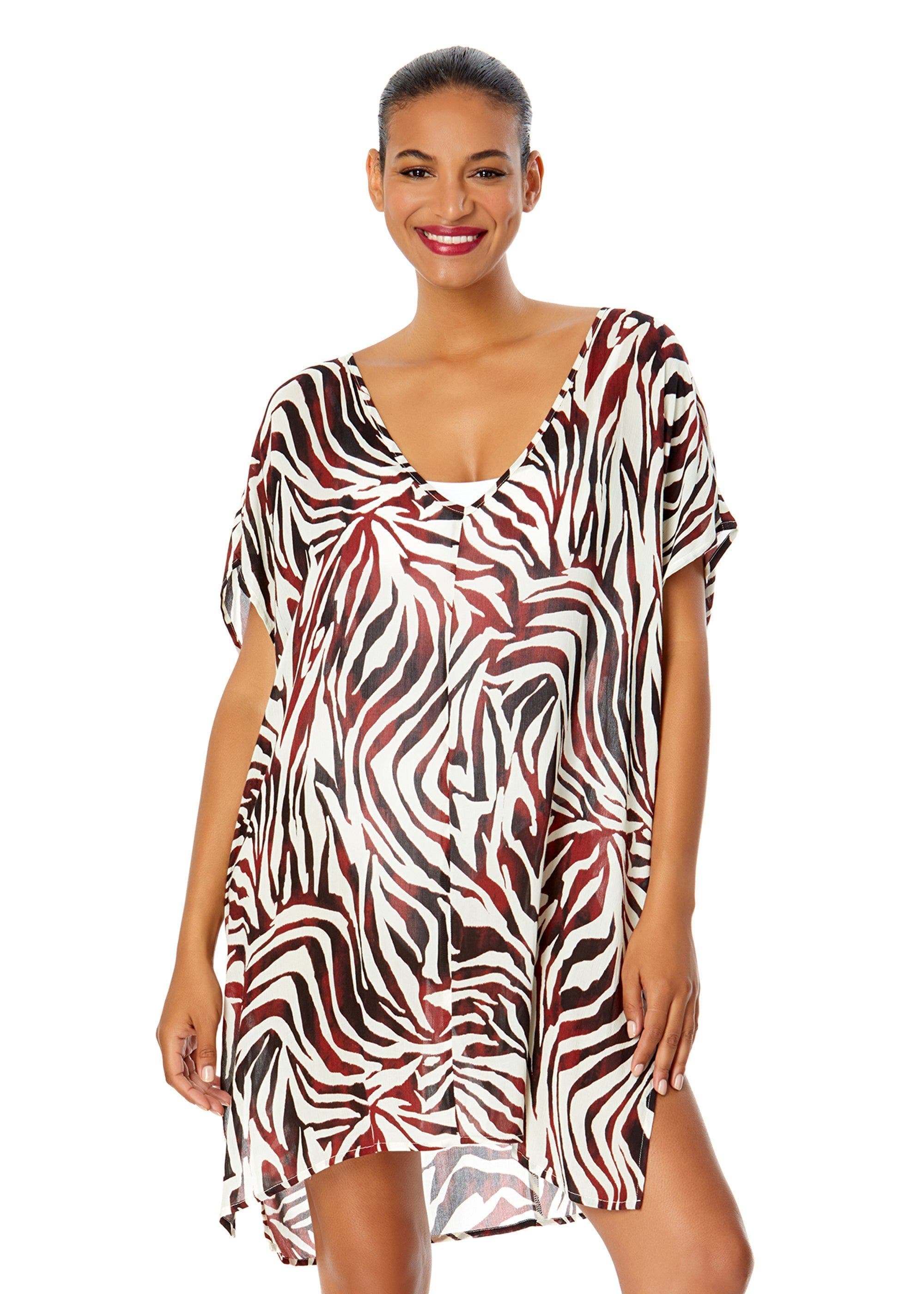 Women's Tiger Dance Easy Tunic Swimsuit Cover Up - image 1