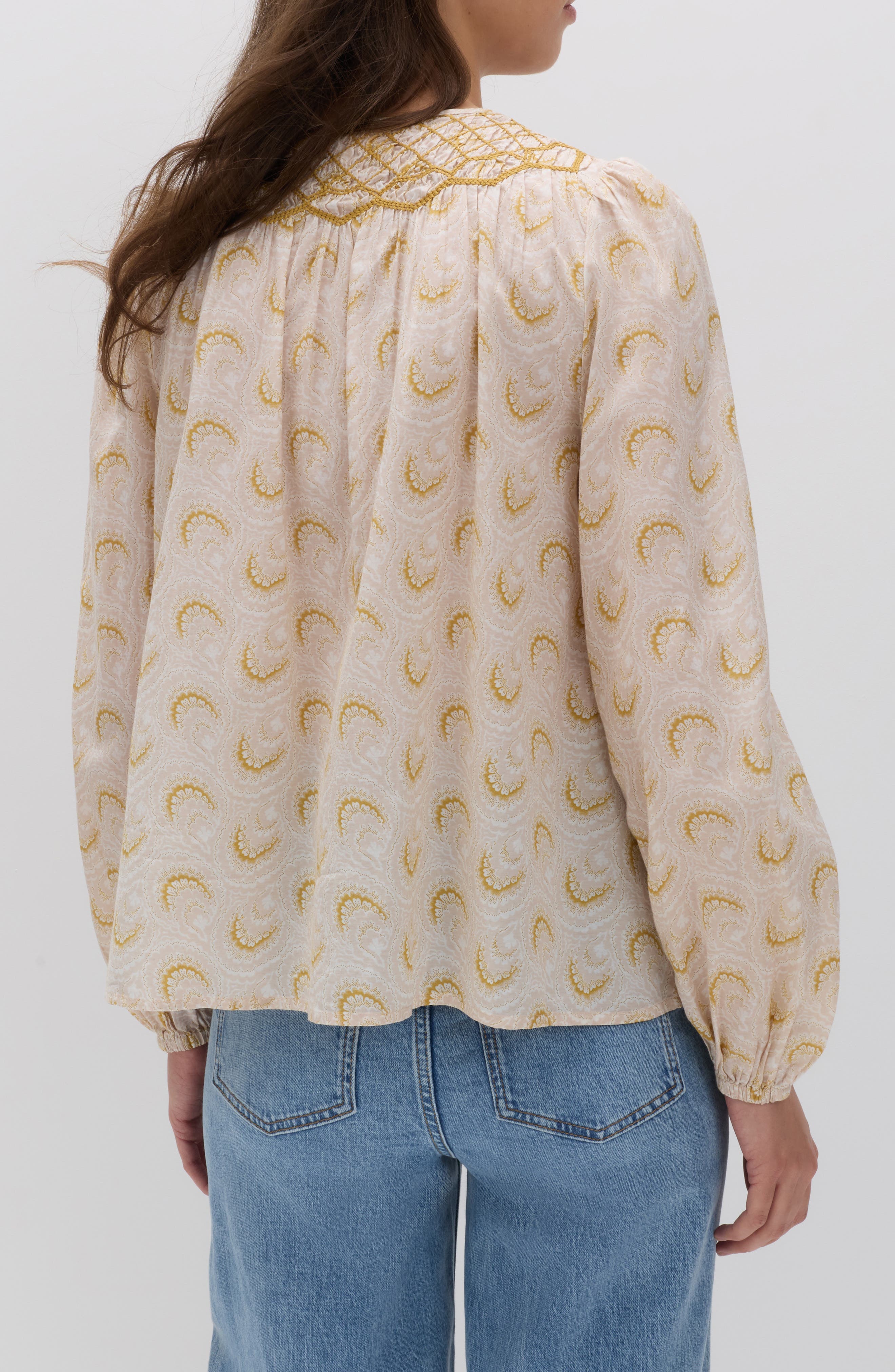 Embroidered Yoke Blouse - image 2