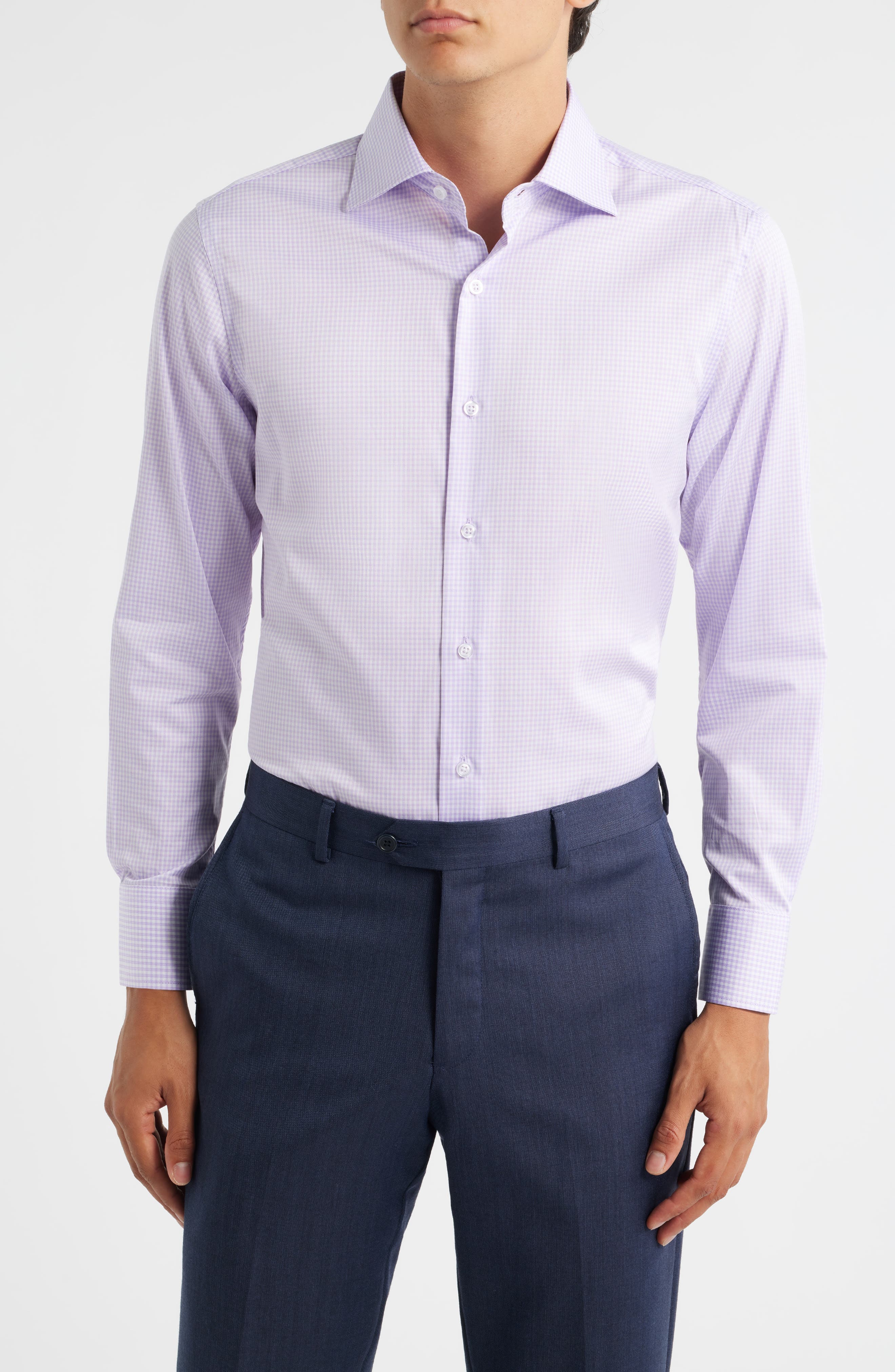 Grid Check Dress Shirt - image 1