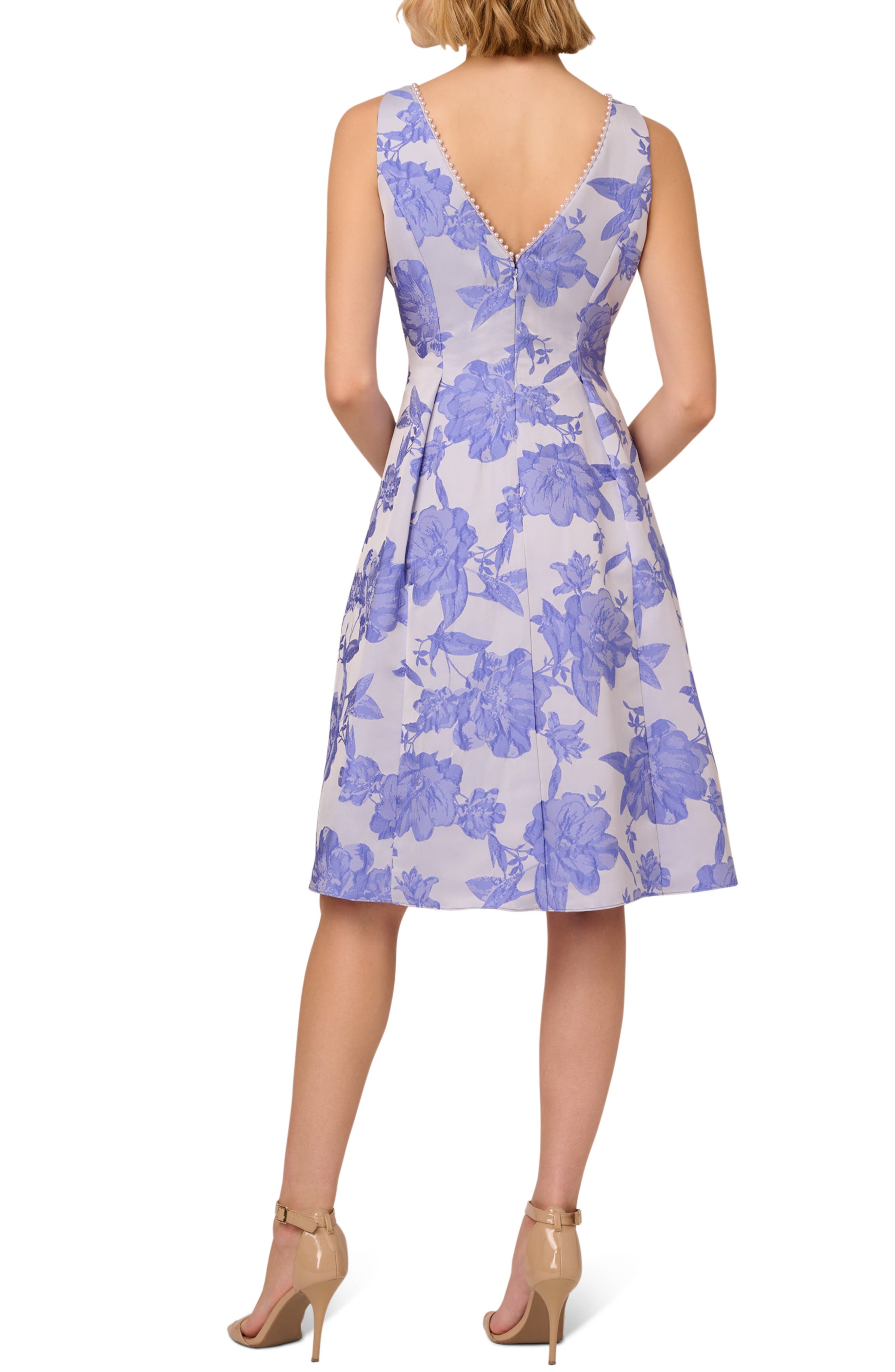 Floral Jacquard A-Line Dress - image 2