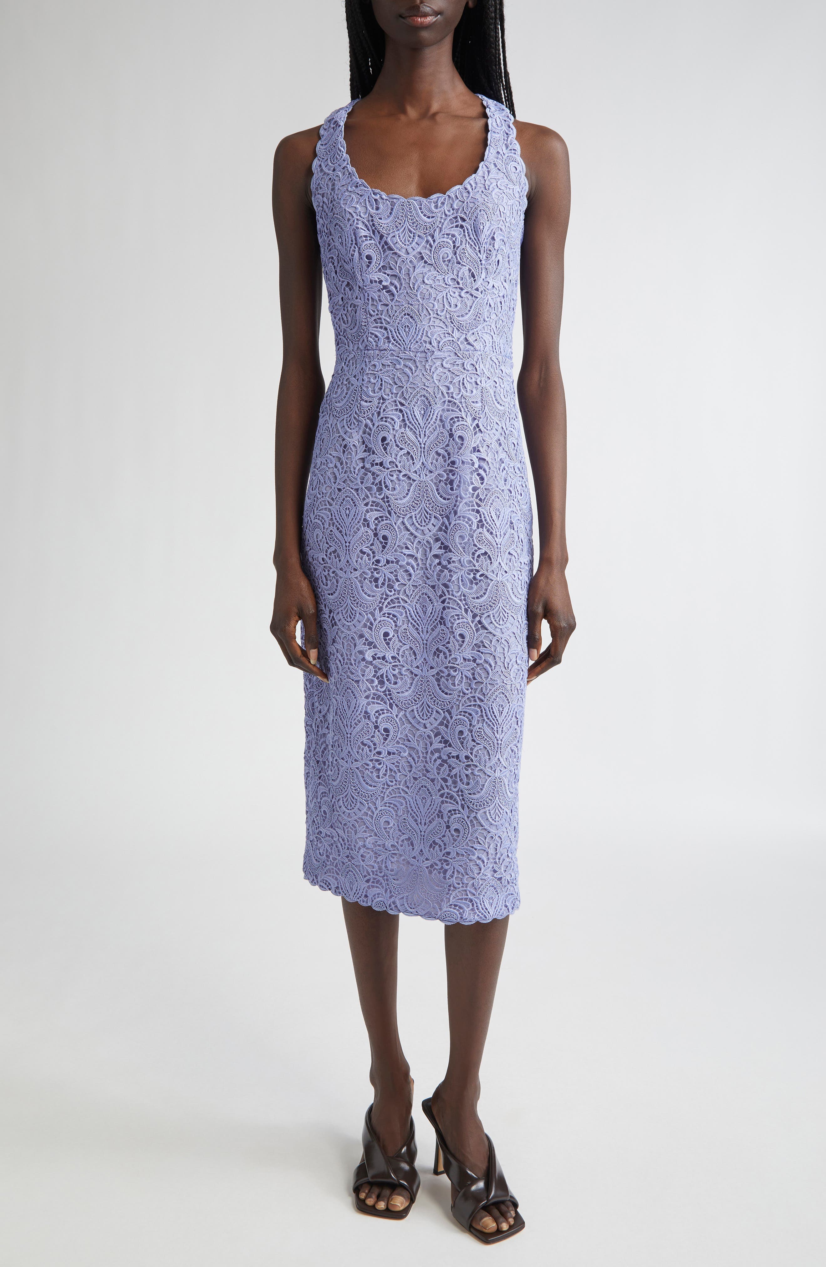 Guipure Lace Midi Dress - image 1