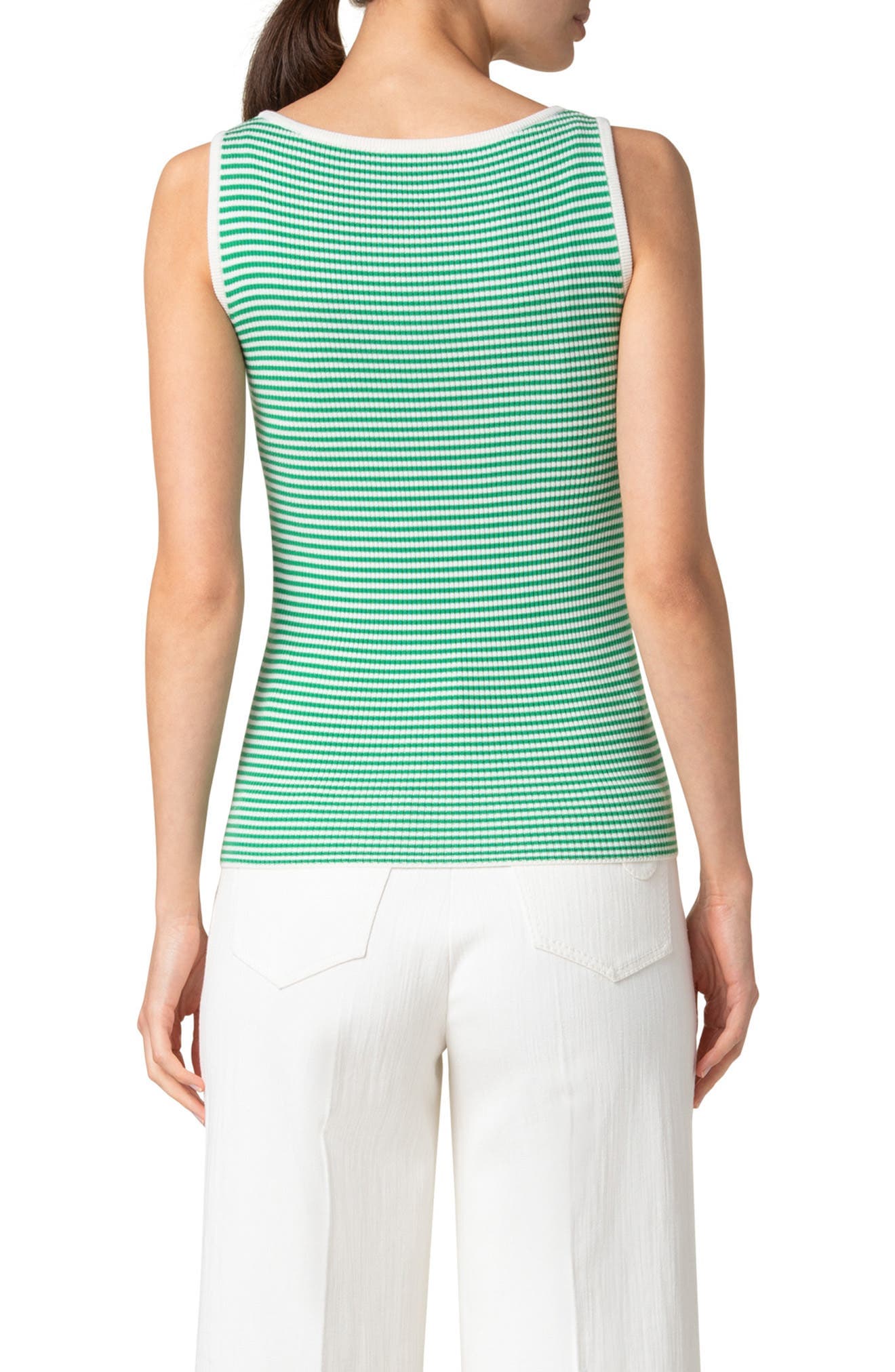 Sailor Stripe Virgin Wool Rib Sweater Tank - image 2