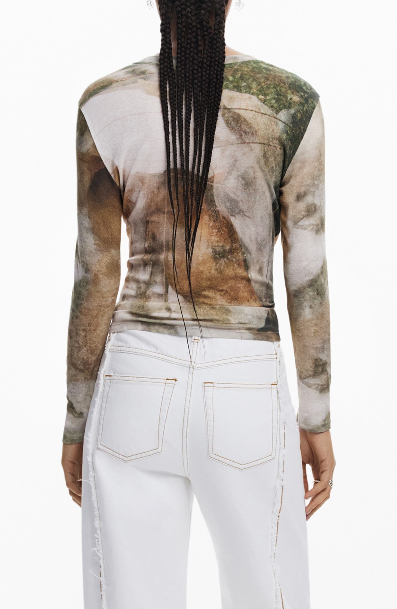 Abstract Print Cotton T-Shirt - image 2