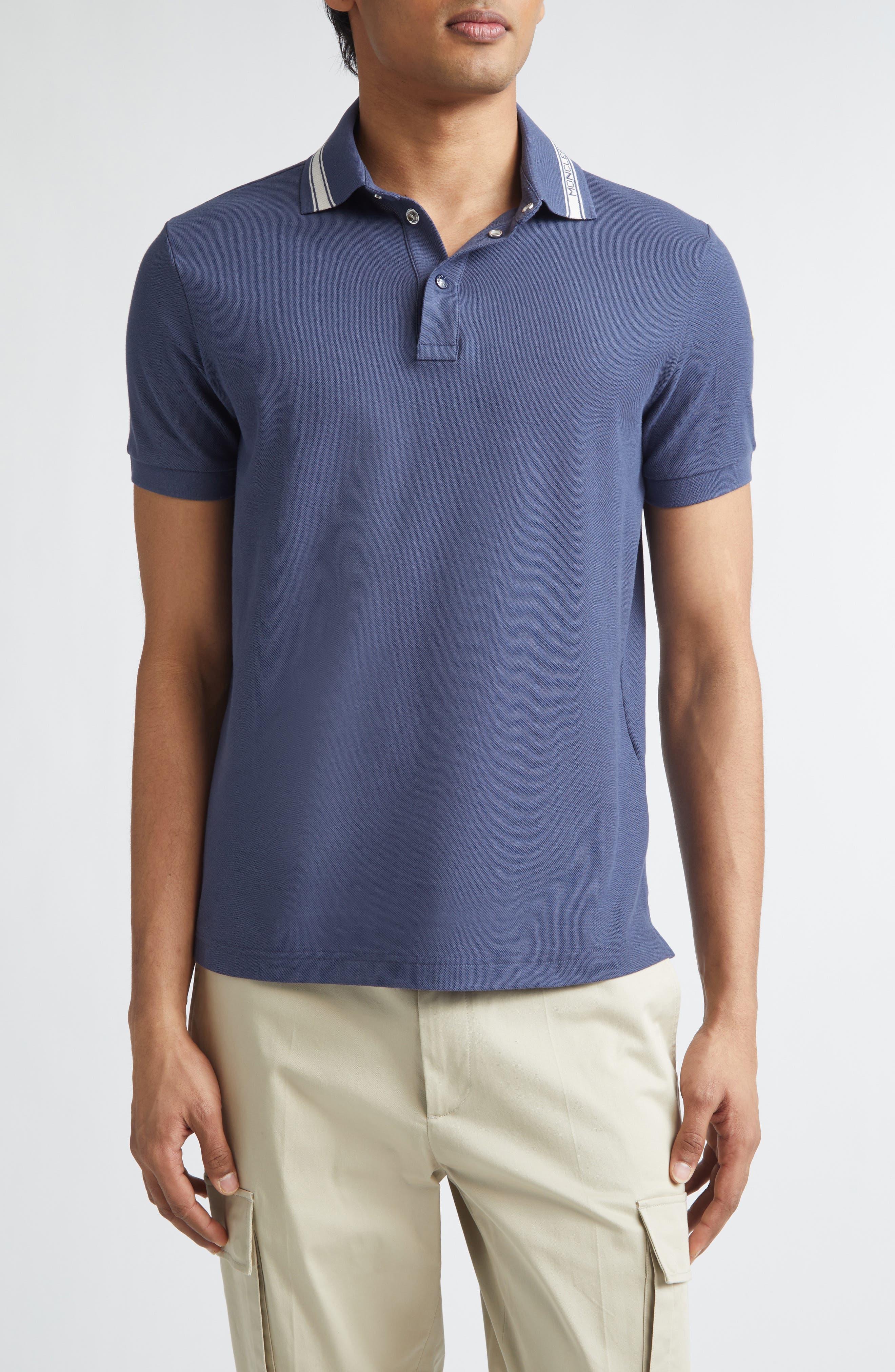 Logo Patch Tipped Cotton Pique Polo - image 3