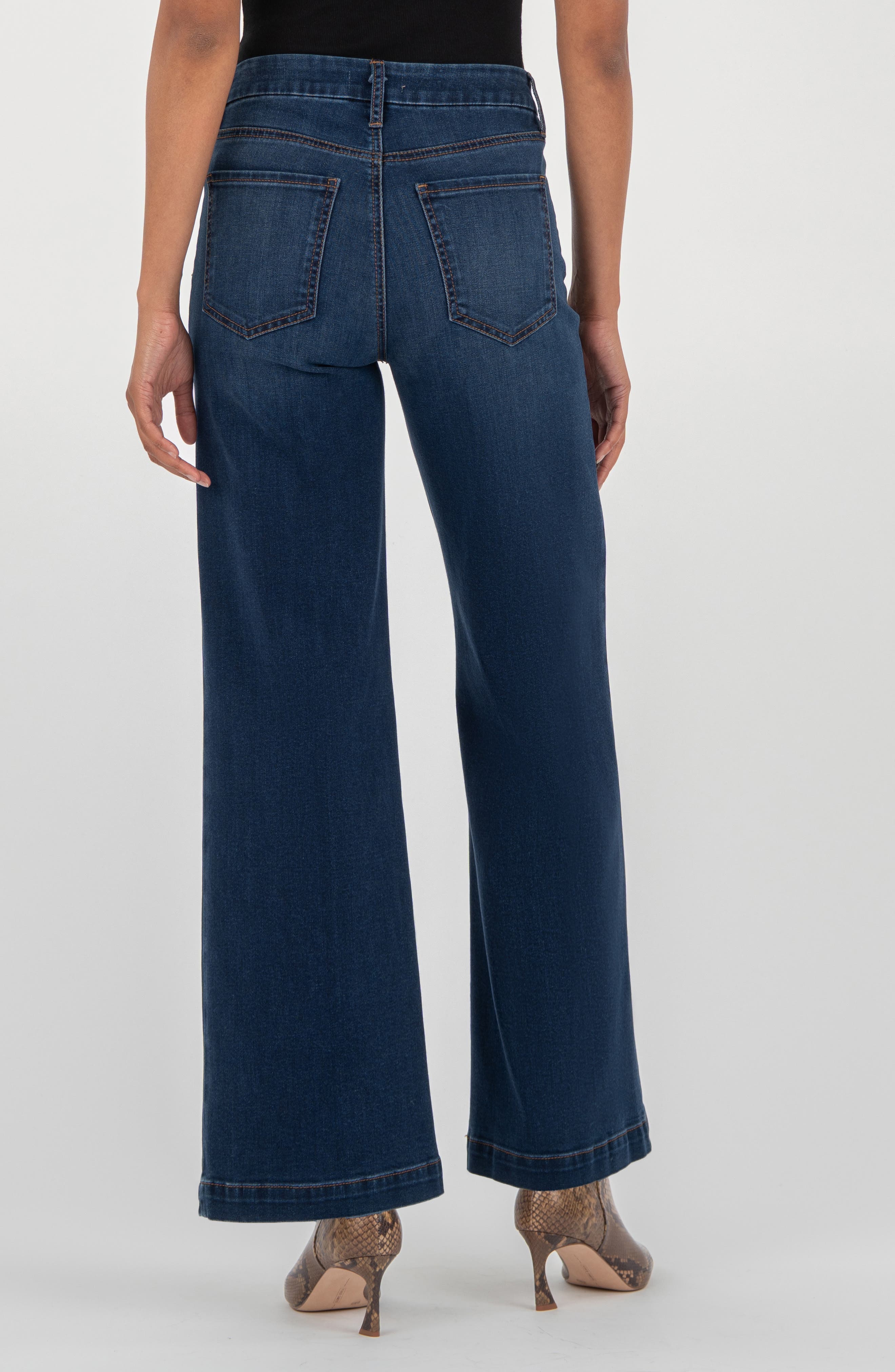 Meg Patch Pocket High Waist Wide Leg Jeans - image 2