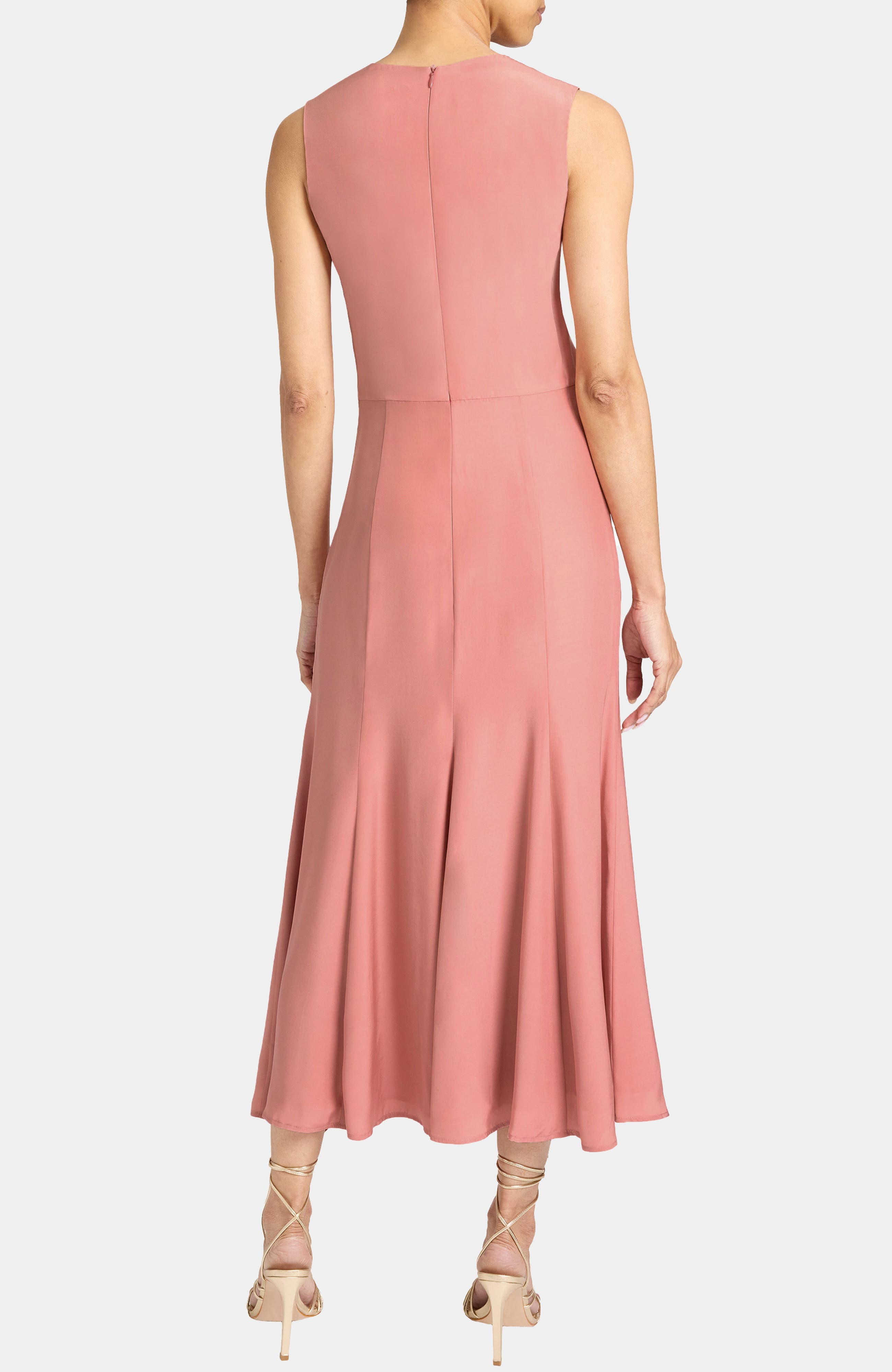 ROSALIA Sleeveless Midi Dress in Silk Crepe de Chine - image 2