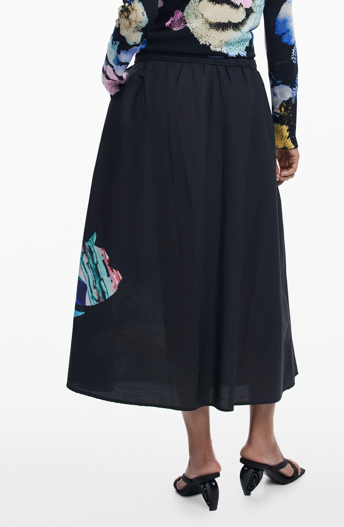 Floral Print A-Line Skirt - image 2
