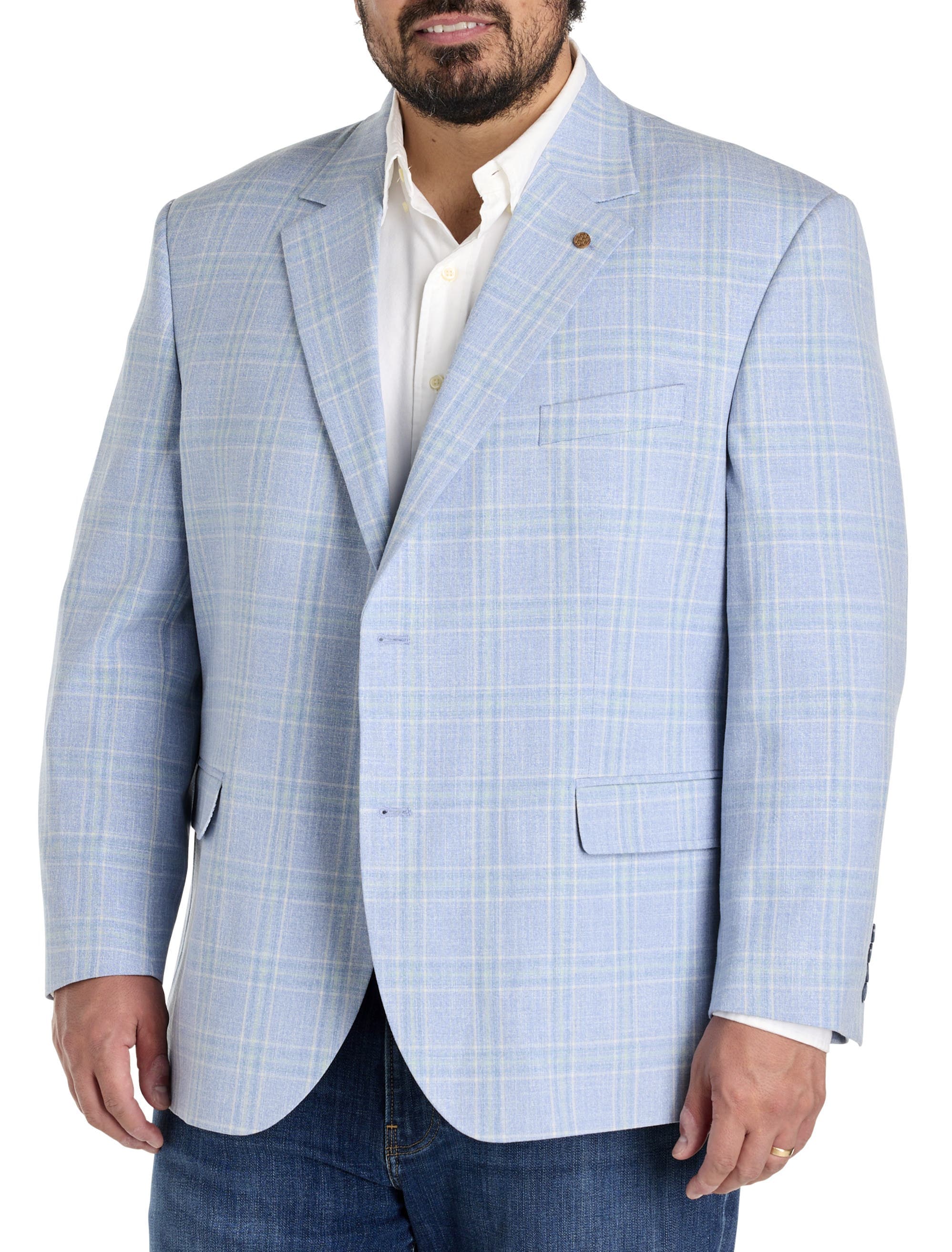 Big & Tall  Windowpane Sport Coat - image 1