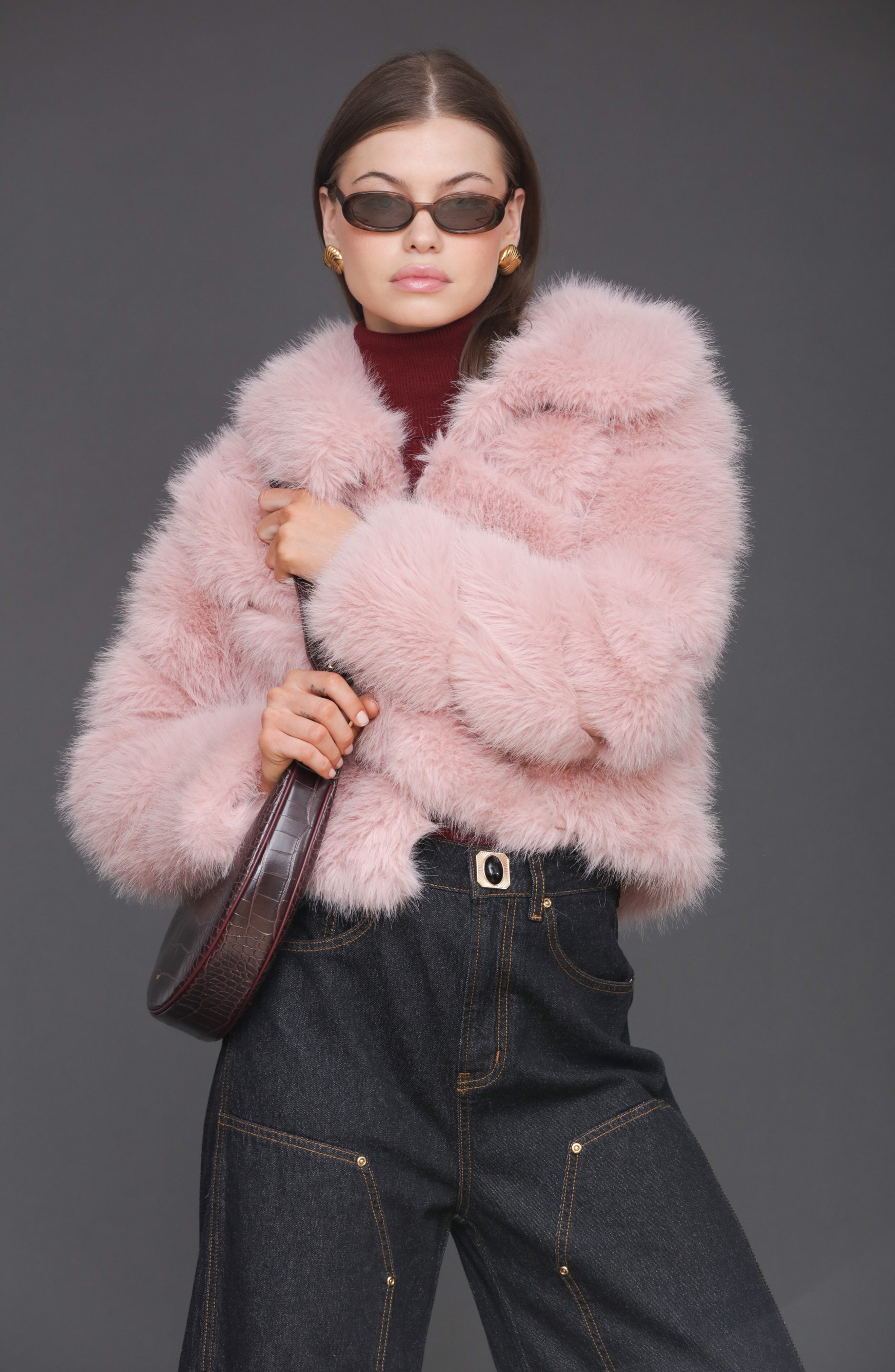 Faux Fur Crop Jacket - image 2