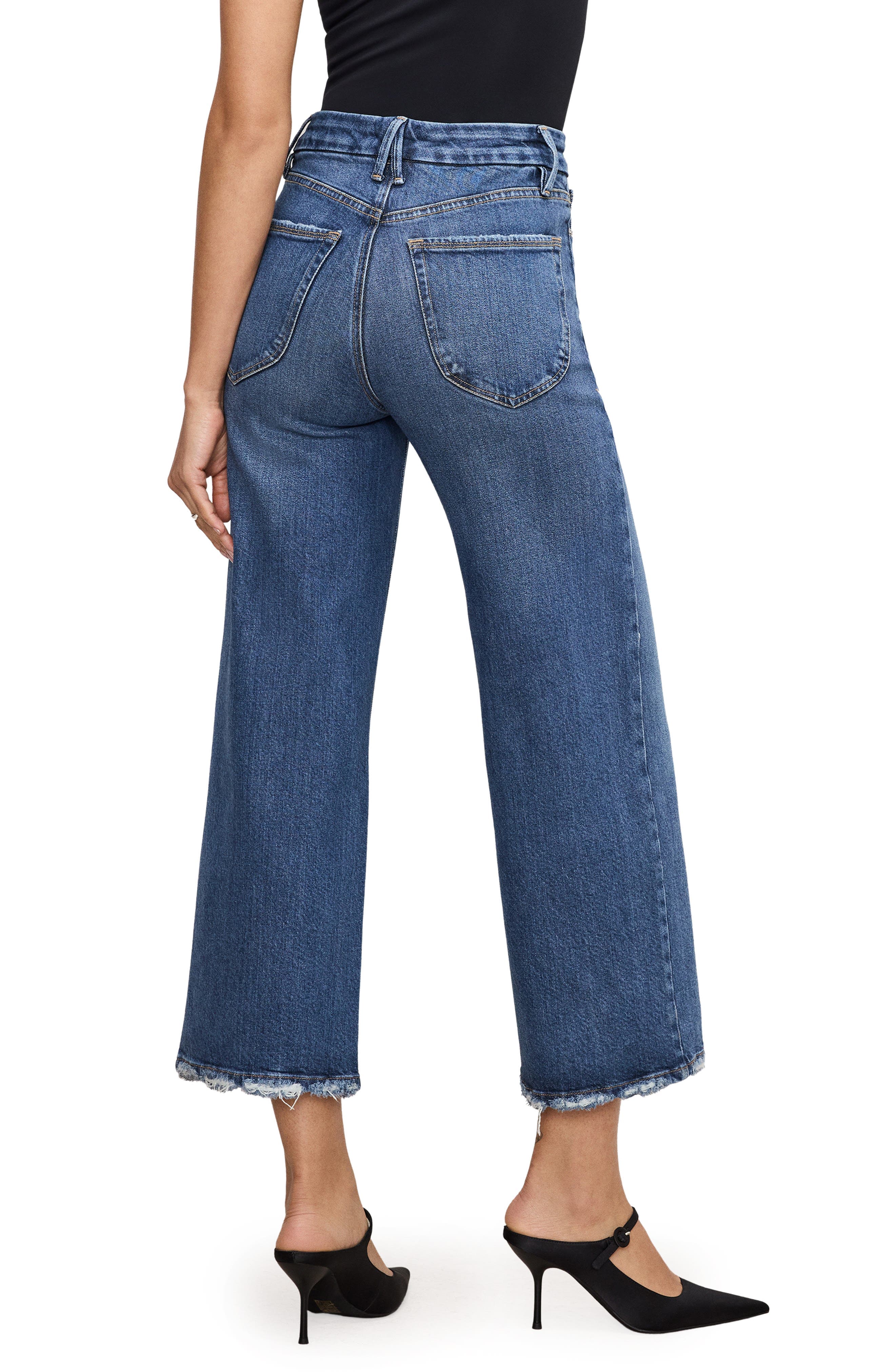 Soft Tech Good Waist High Waist Crop Palazzo Jeans - image 2