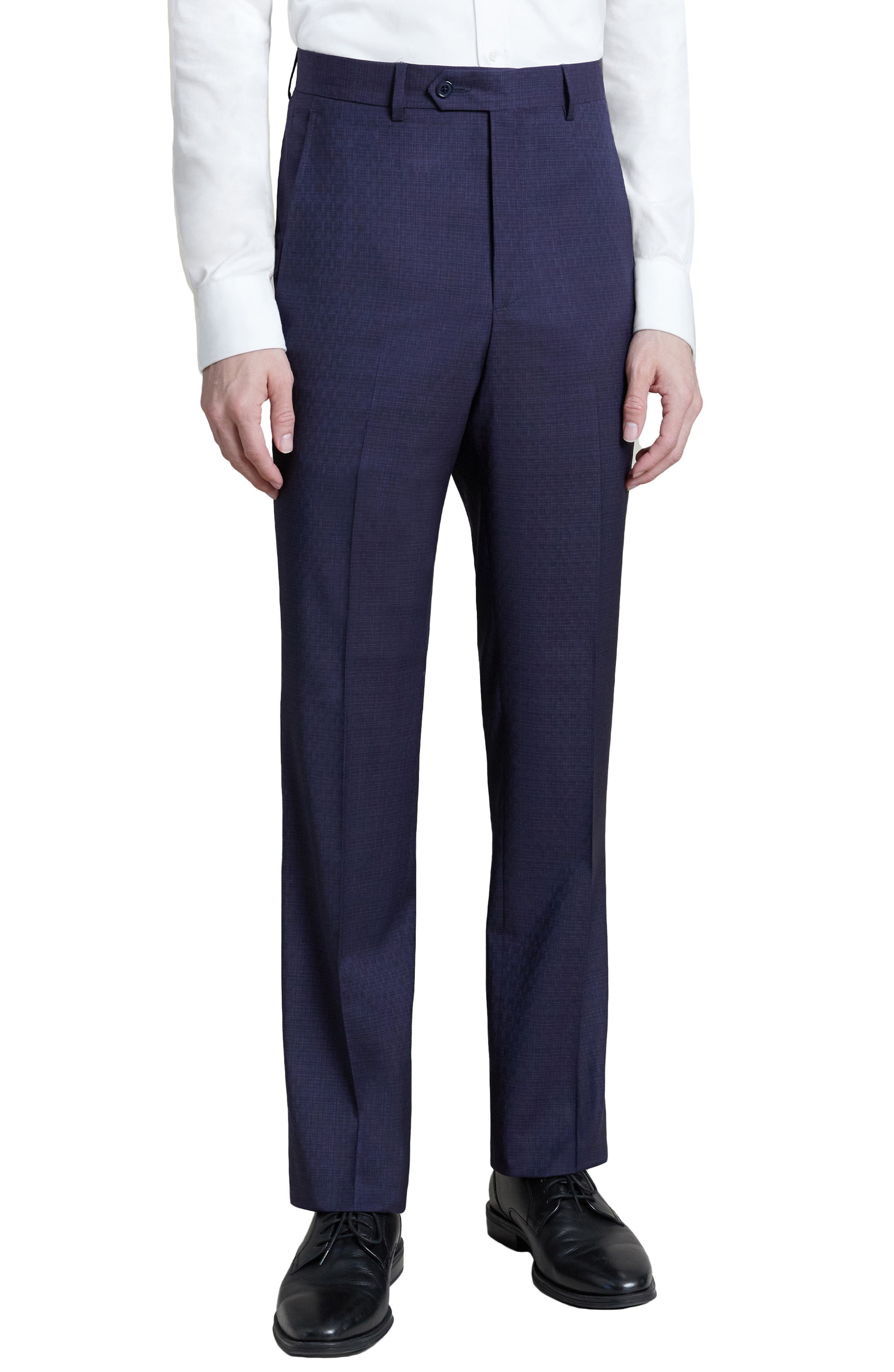 Flat Front Stretch Wool Dress Pants - image 1