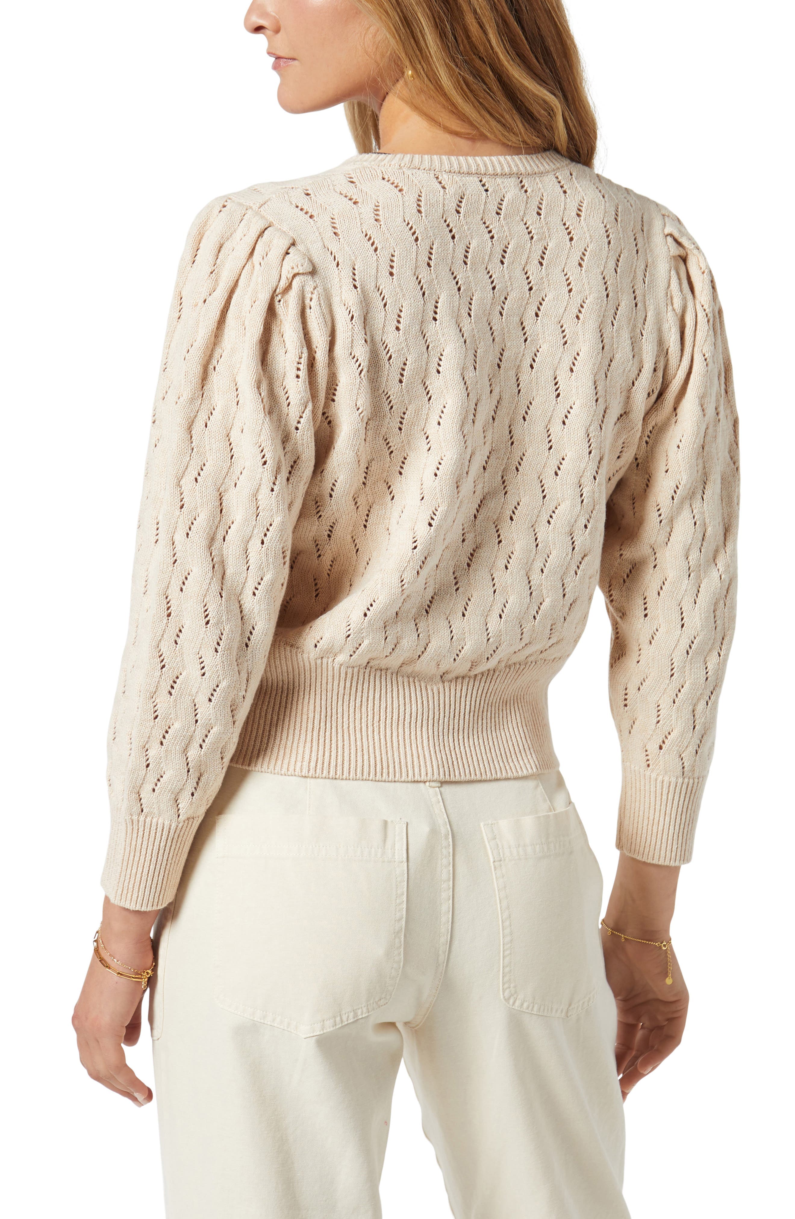 Wilsale Pointelle Cotton & Linen Cardigan - image 2
