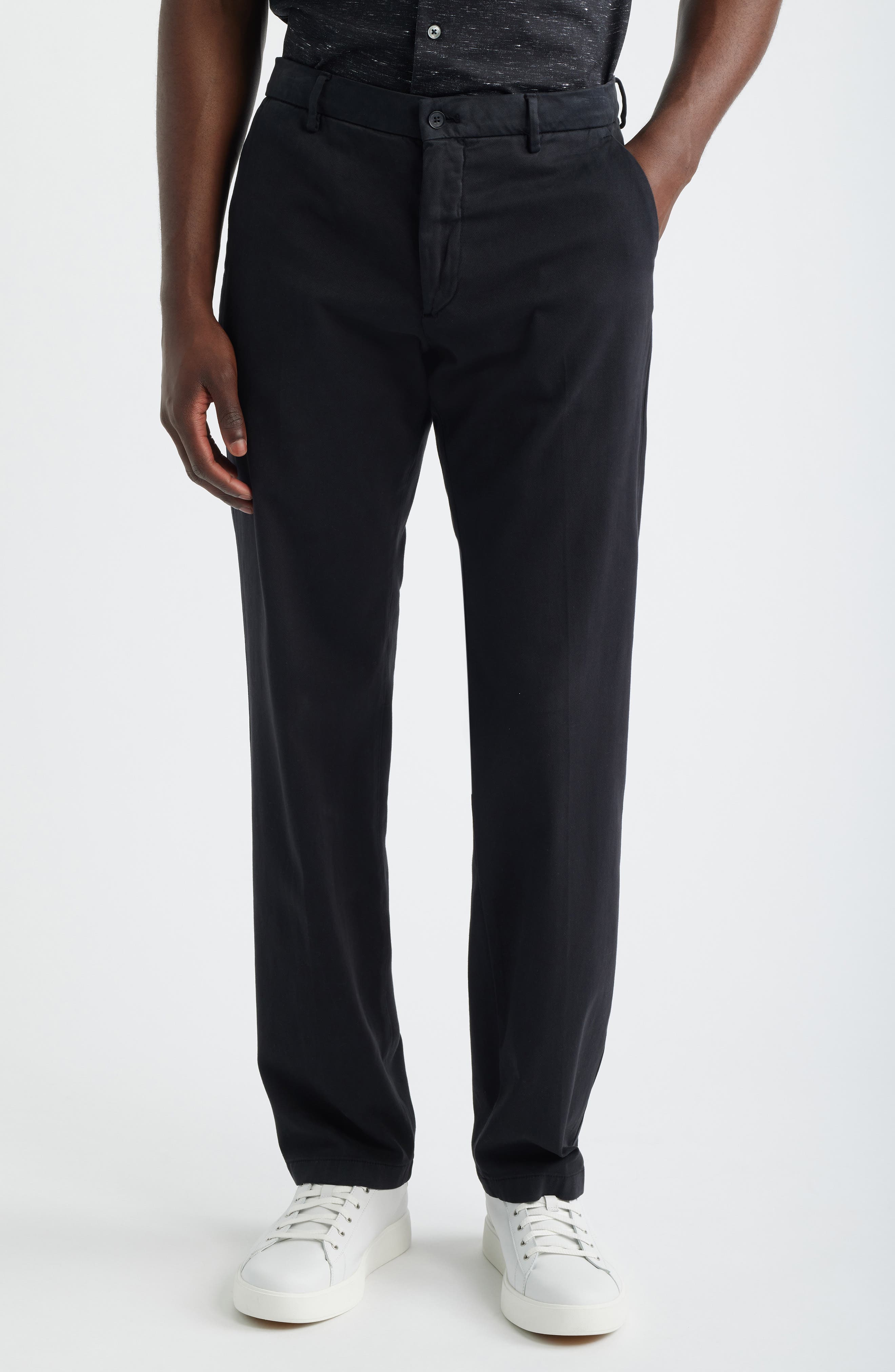 Stretch Cotton Blend Twill Chinos - image 1