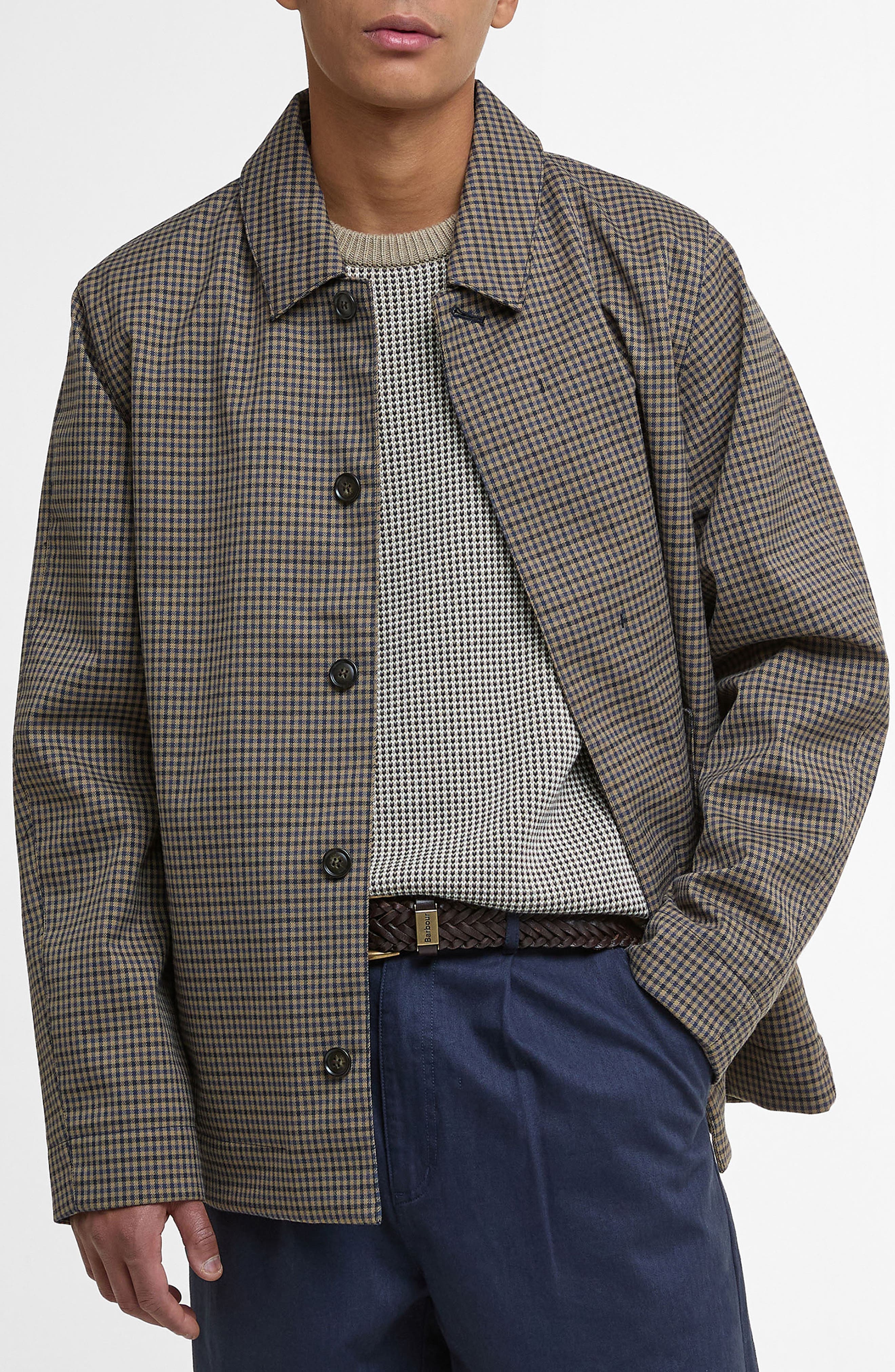 Loden Waterproof Short Check Twill Jacket - image 1