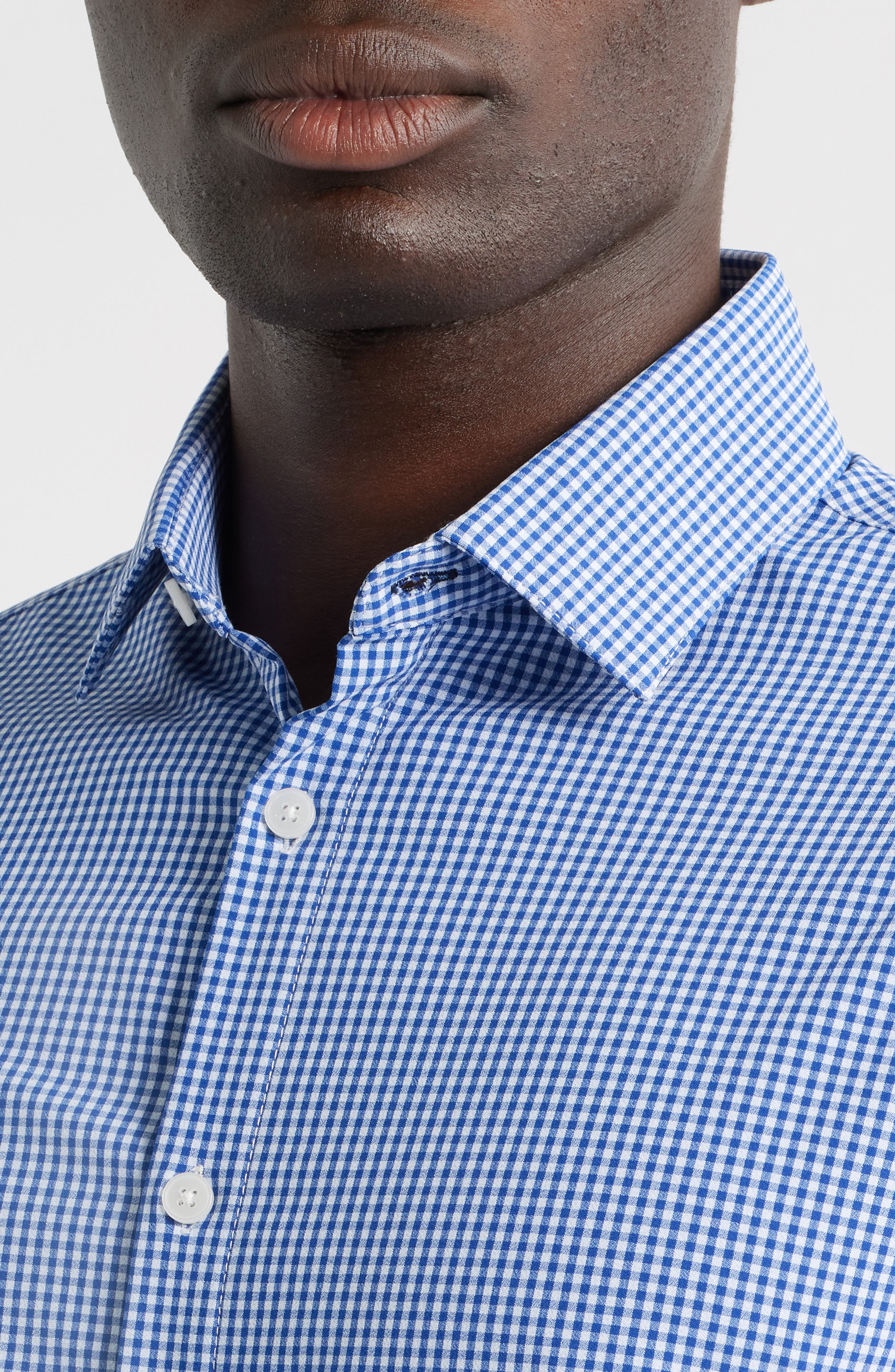 Leeward Trim Fit Microcheck Button-Up Shirt - image 2