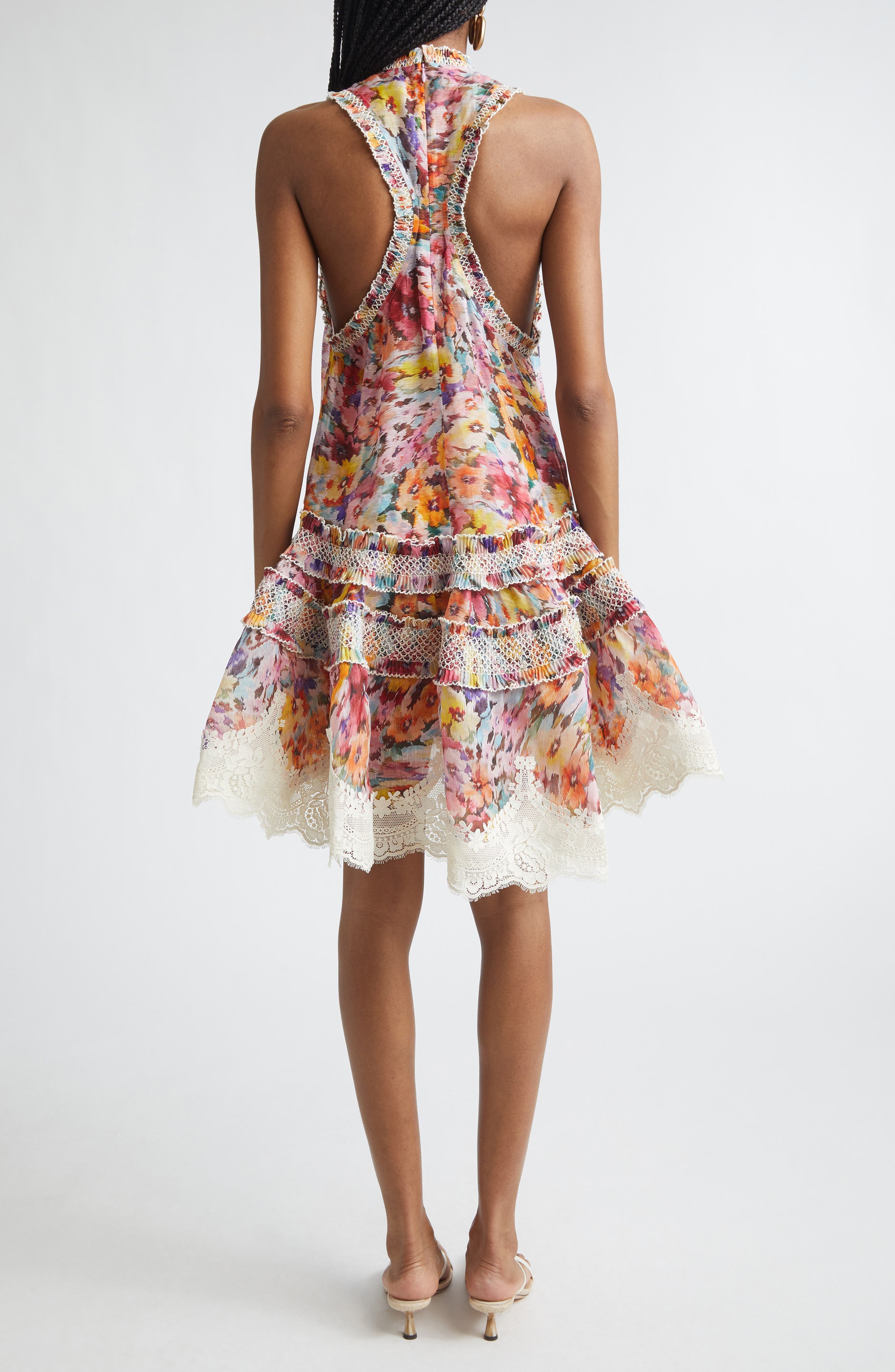 Luna Shirred Silk & Linen Organza Lantern Dress - image 2