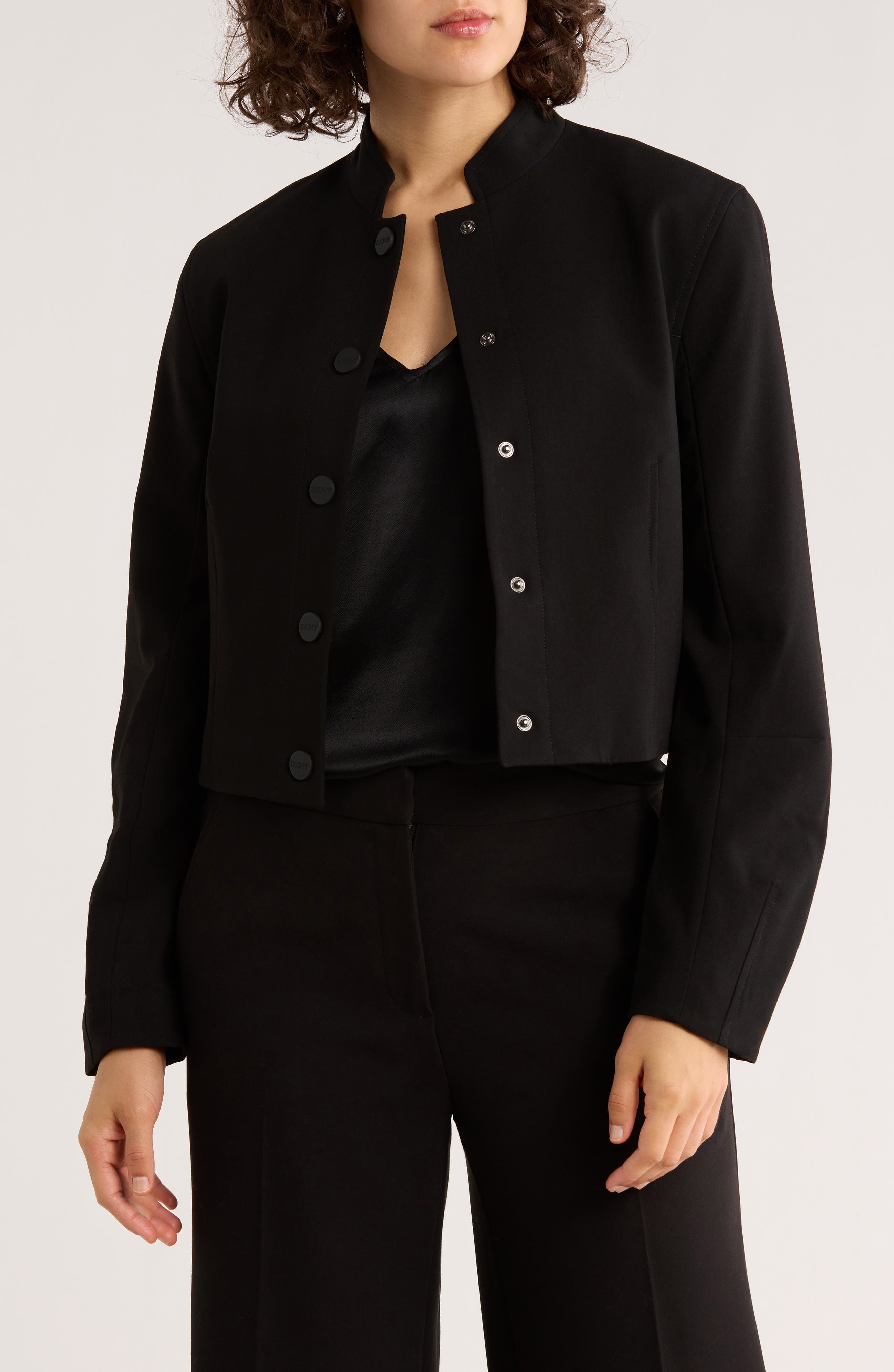 Button Front Cropped Jacket - image 1