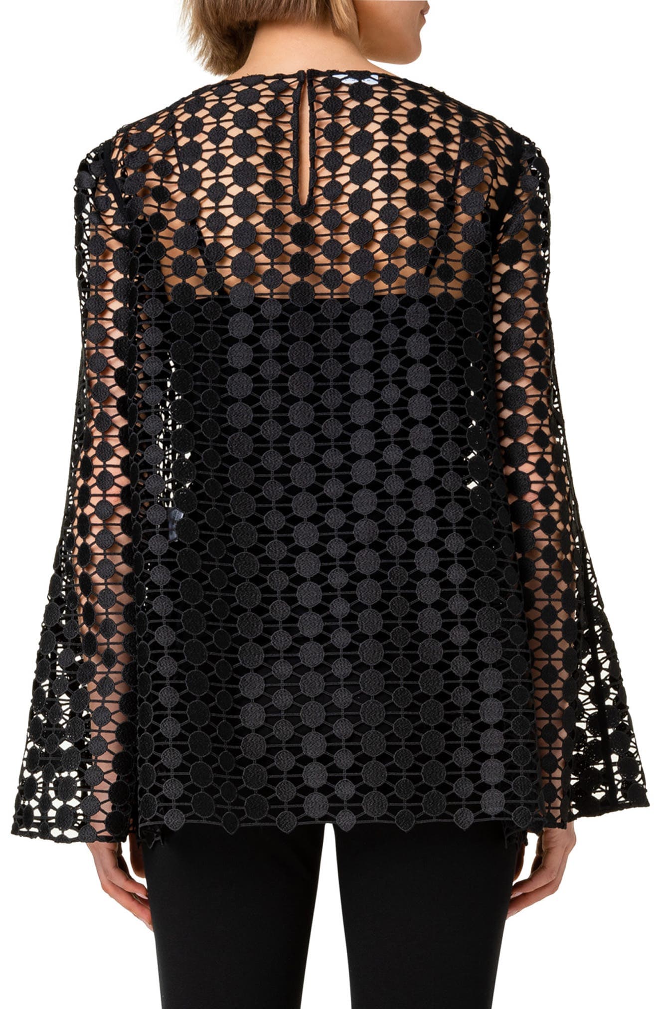 Dot Guipure Lace Blouse - image 2
