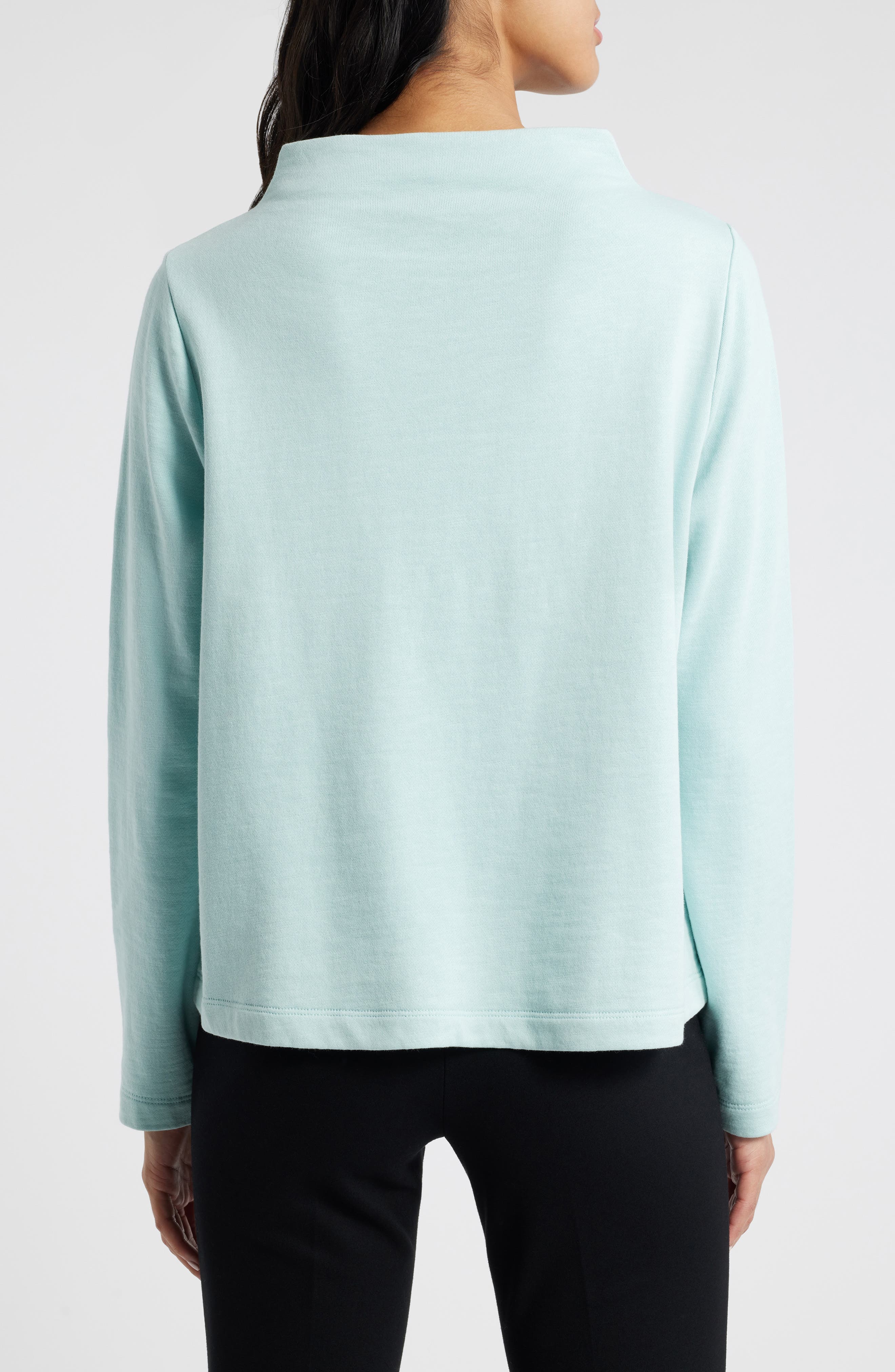 Funnel Neck Long Sleeve Boxy Top - image 2