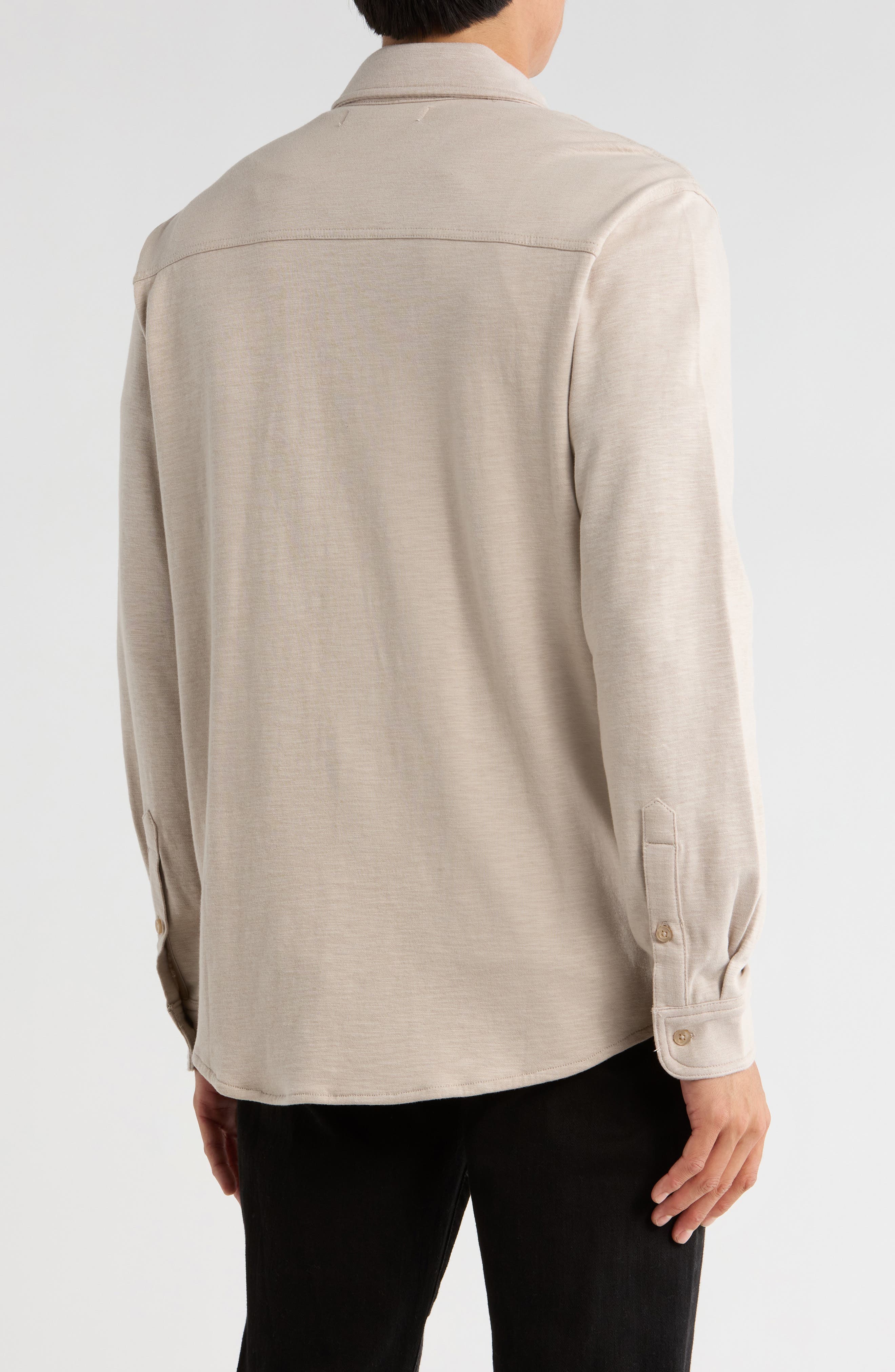 Knit Stretch Cotton Work Shirt - image 4