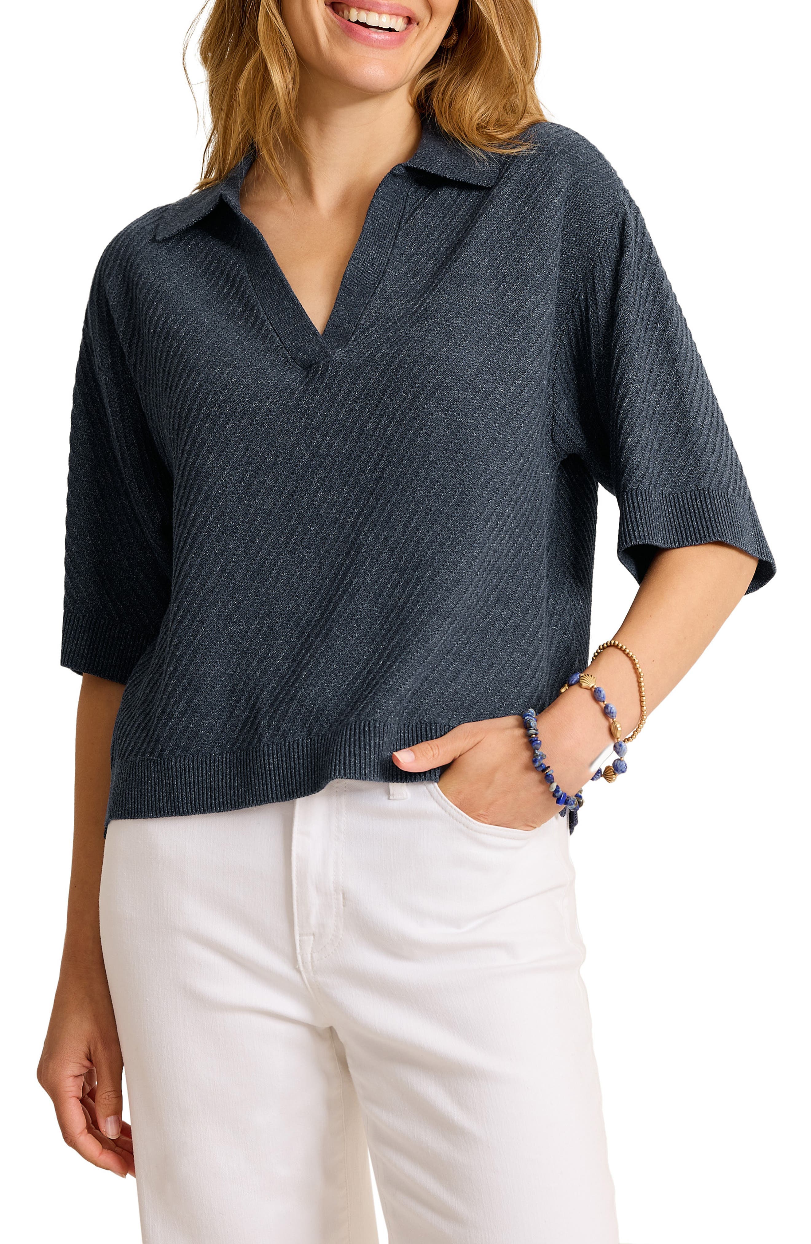 Cotton Polo Sweater - image 1