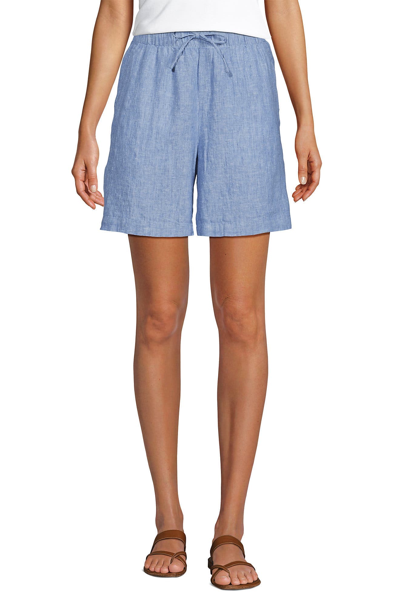 Linen High Rise Pull On 7" Shorts - image 5