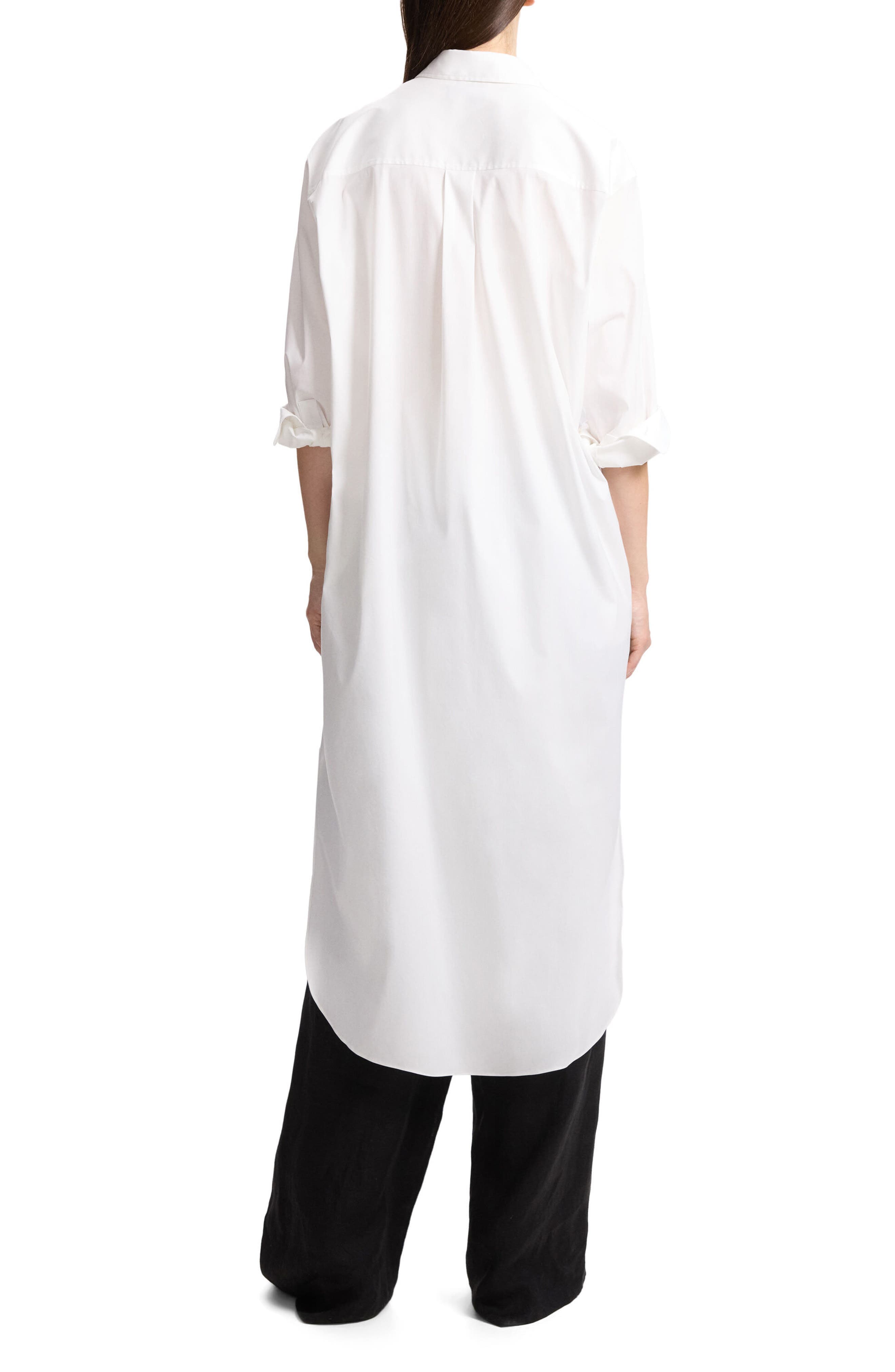 Long Sleeve Cotton Blend Maxi Shirtdress - image 2