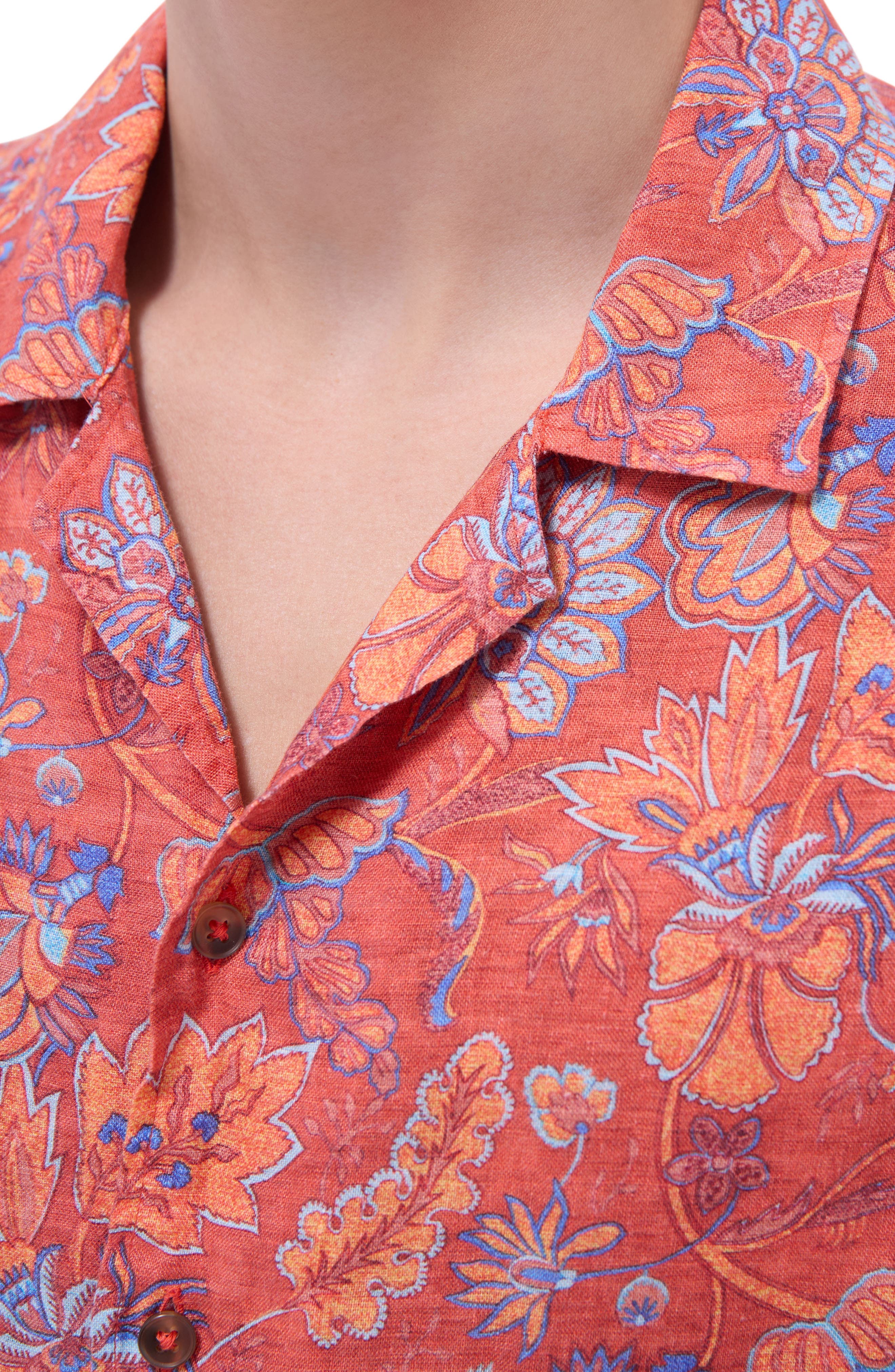 Jackson Floral Linen Camp Shirt - image 2