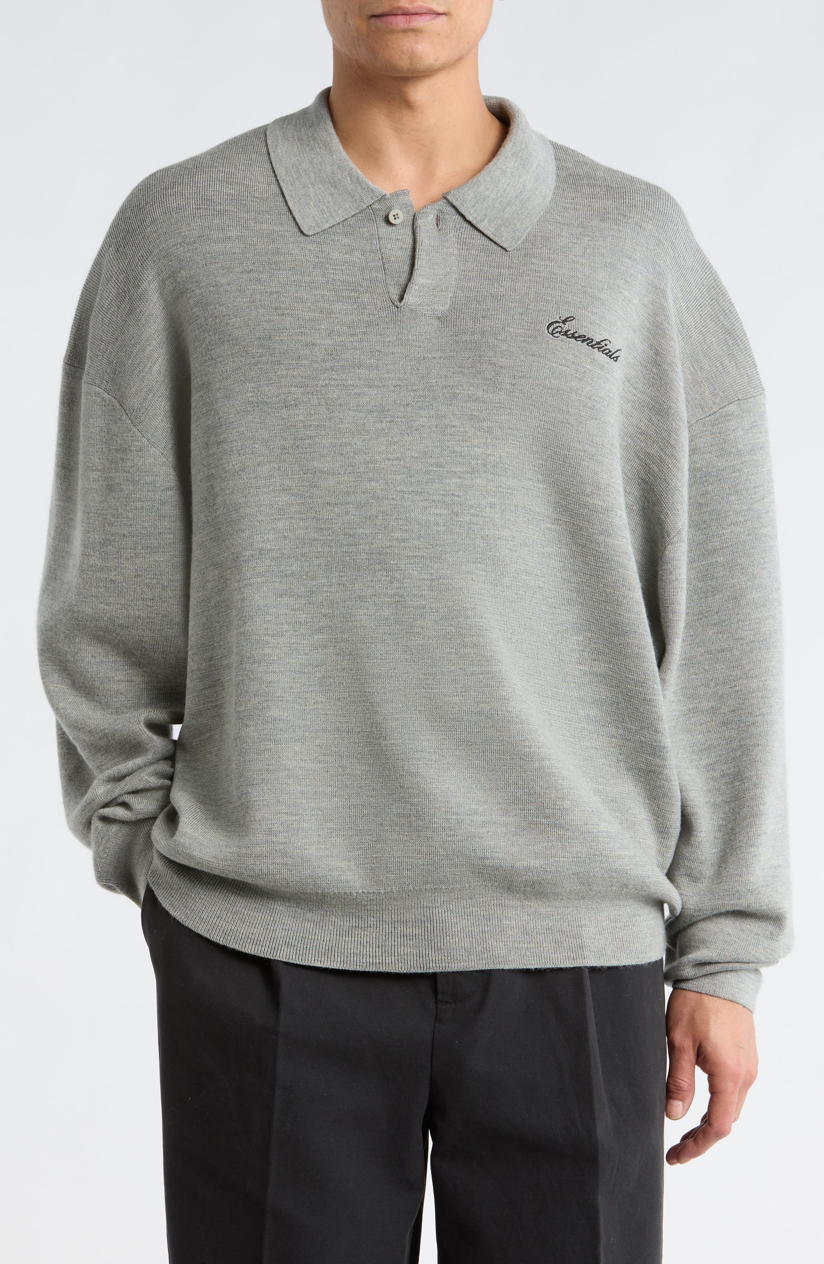Signature '90s Merino Wool Polo Sweater - image 1