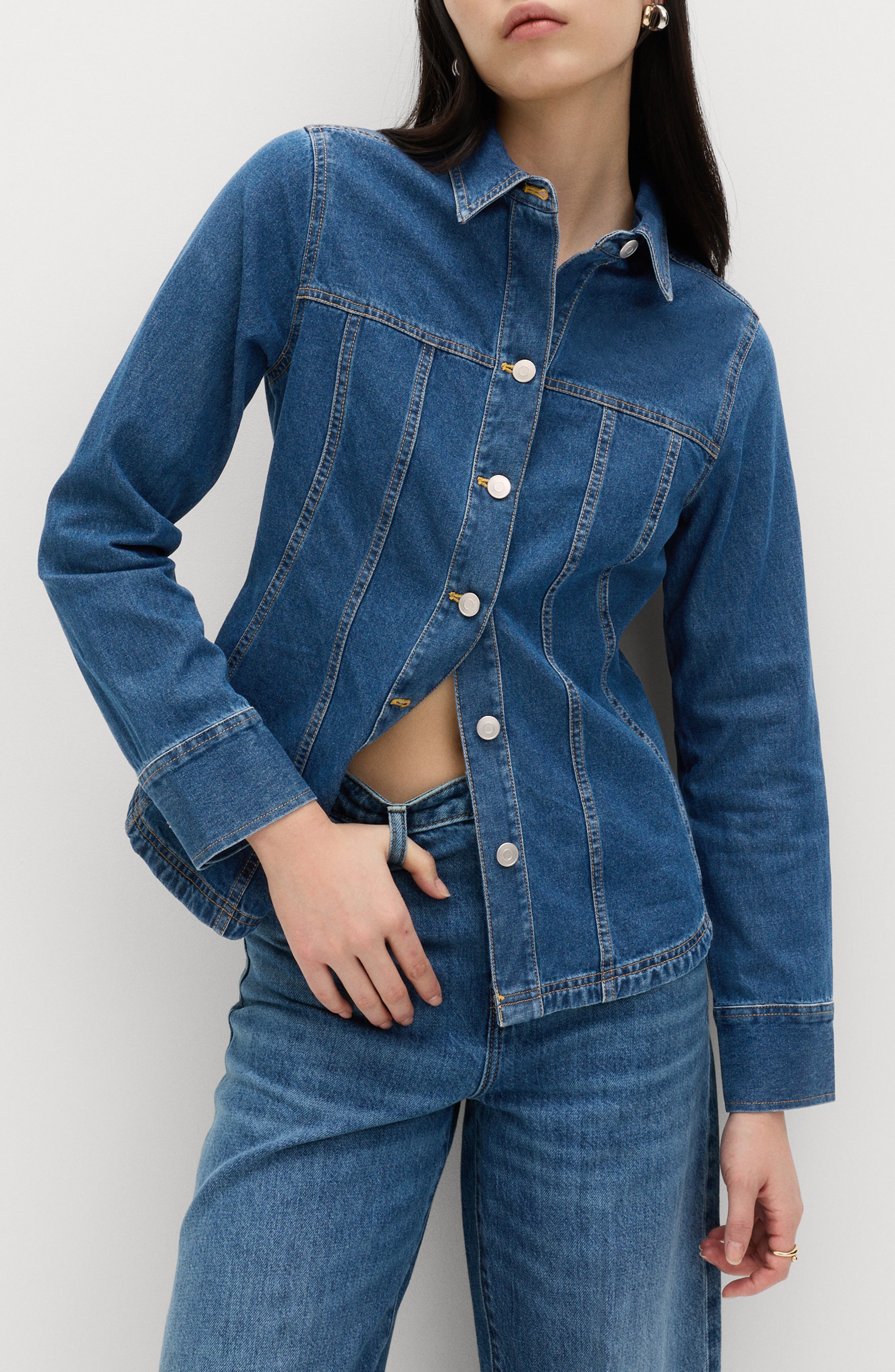 Denim Statement Shirt - image 1