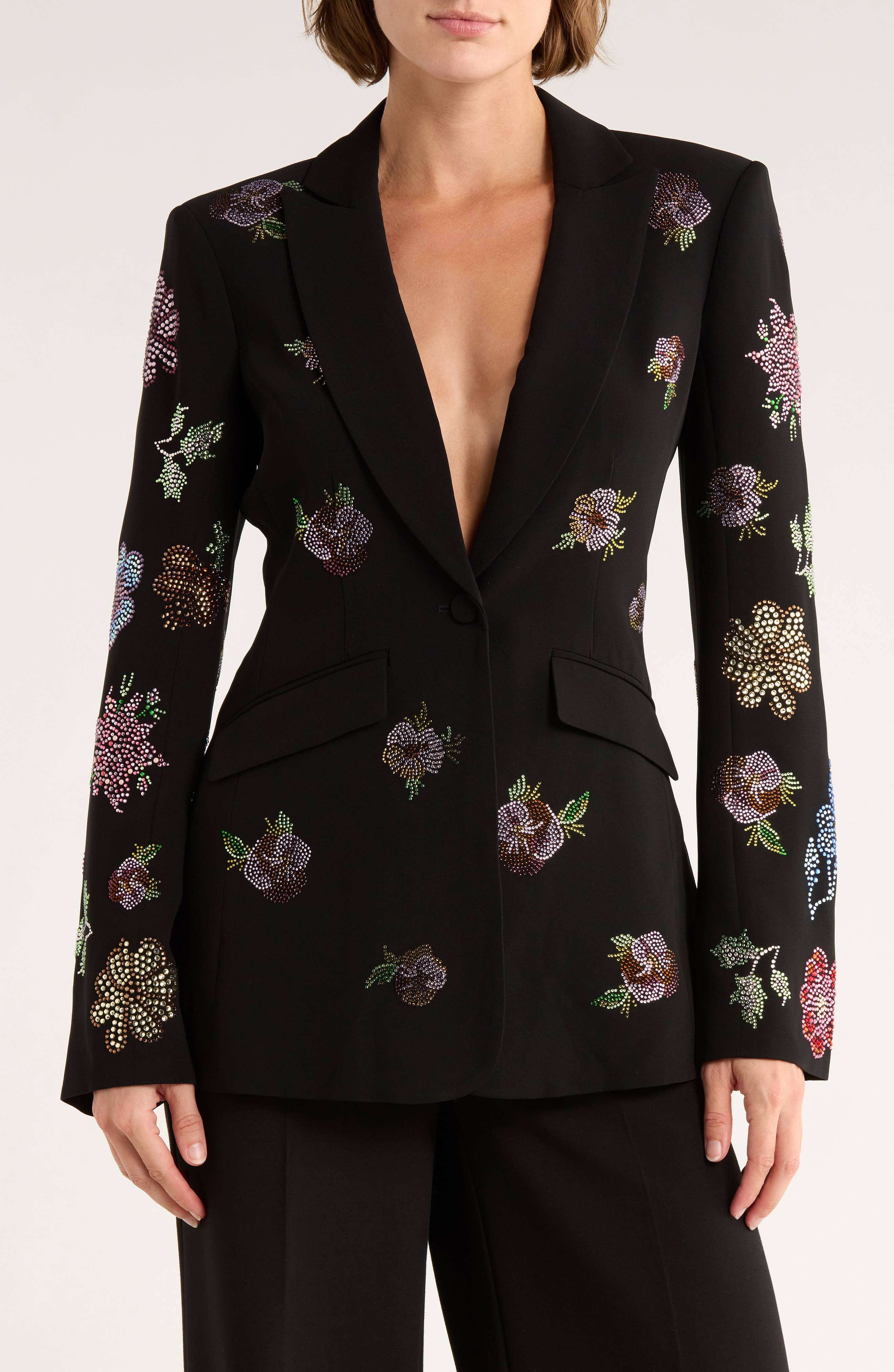 Cheyenne Pansy Garden Beaded Jacket - image 1
