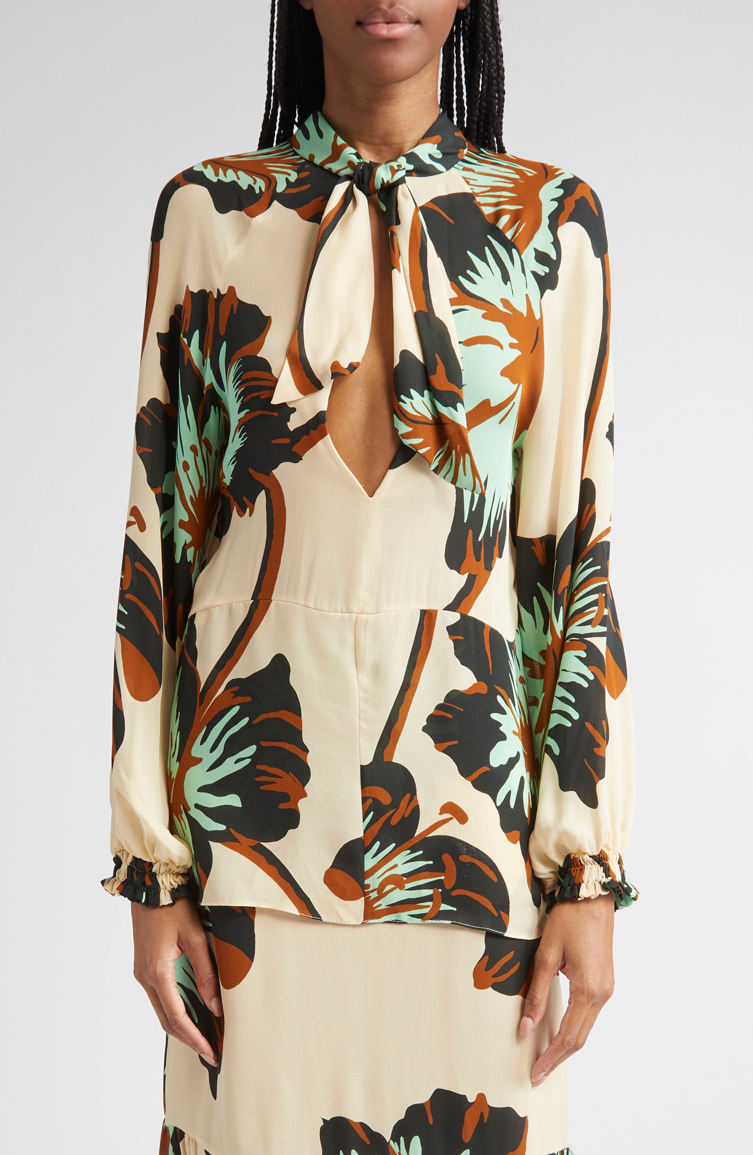 Drum Beats Silk Georgette Top - image 1